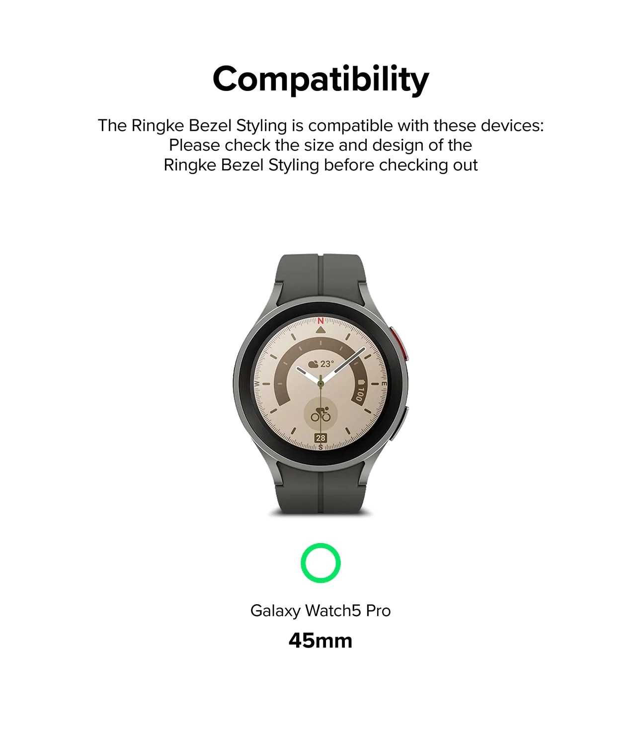 Bezel Styling Samsung Galaxy Watch 5 Pro 45mm Black