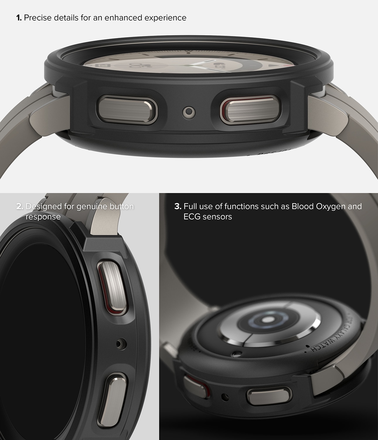 Samsung Galaxy Watch 5 Pro 45mm Case Air Sports Black
