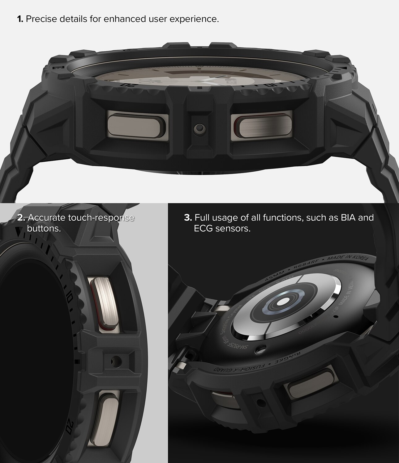 Fusion-X Guard Case+Band Samsung Galaxy Watch 5 Pro Black