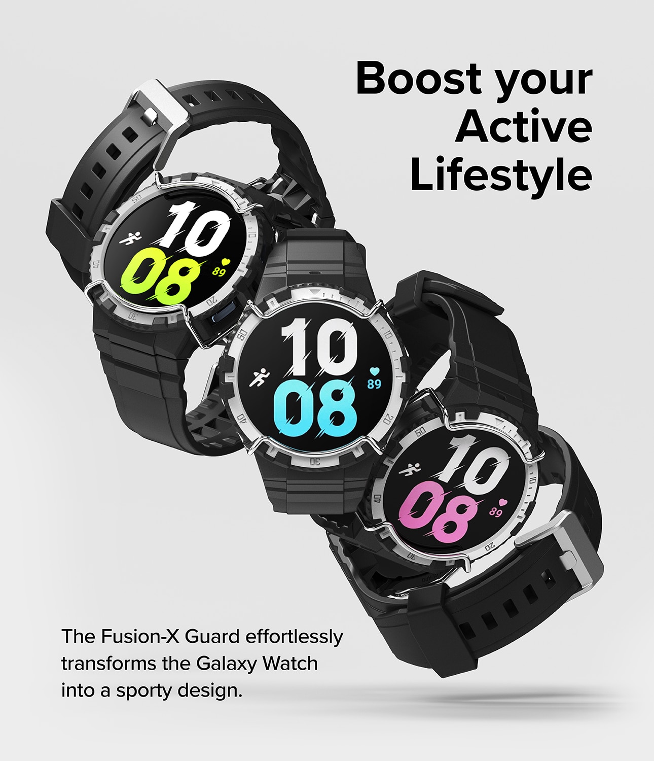 Fusion-X Guard Case+Band Samsung Galaxy Watch 4/5 44mm White