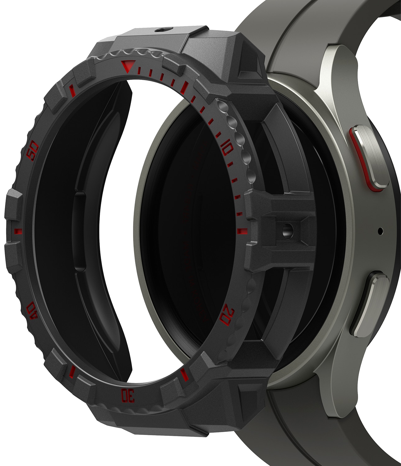 Fusion X Deksel Samsung Galaxy Watch 5 Pro 45mm Black (Red Index)