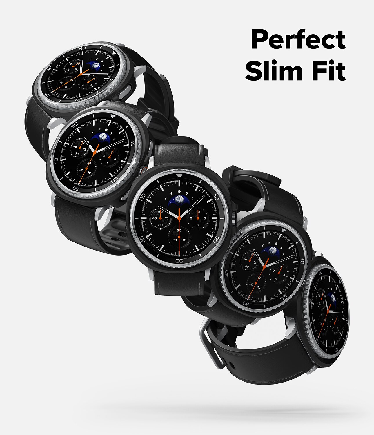 Slim Case (2-pack) Samsung Galaxy Watch 8 Classic Matte Black & Clear