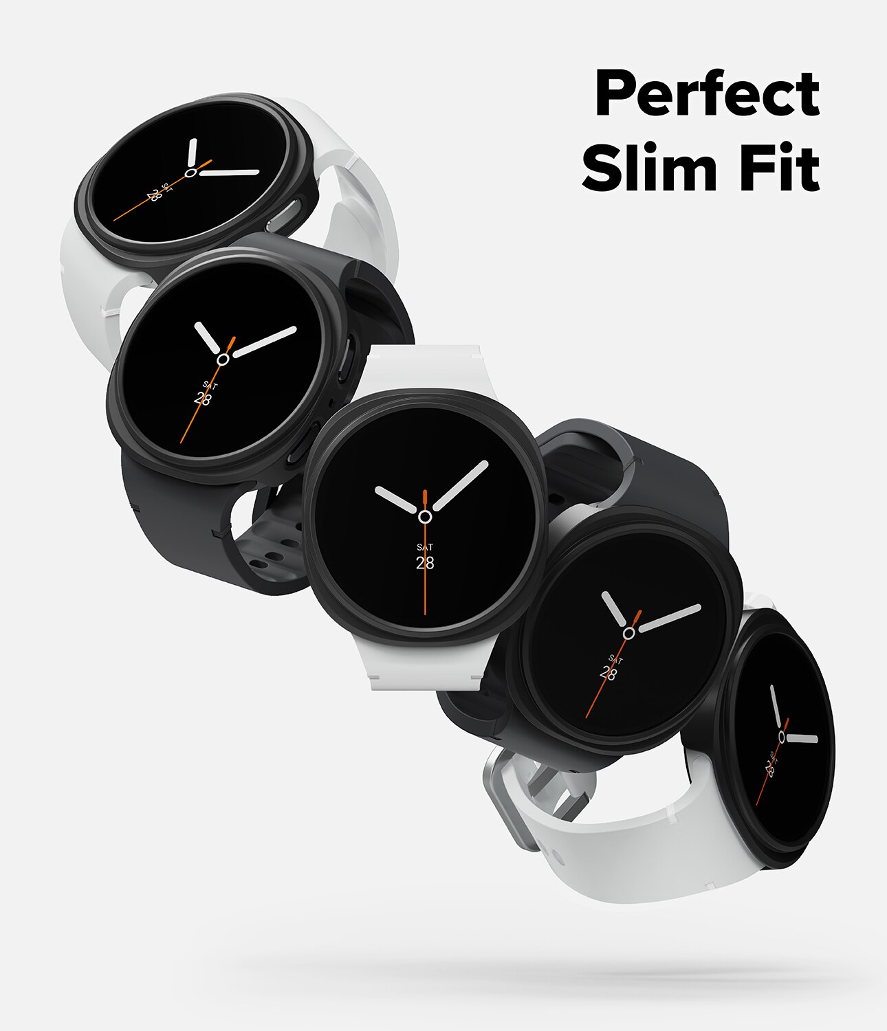 Slim Case (2-pack) Samsung Galaxy Watch 8 40mm Matte Black & Clear