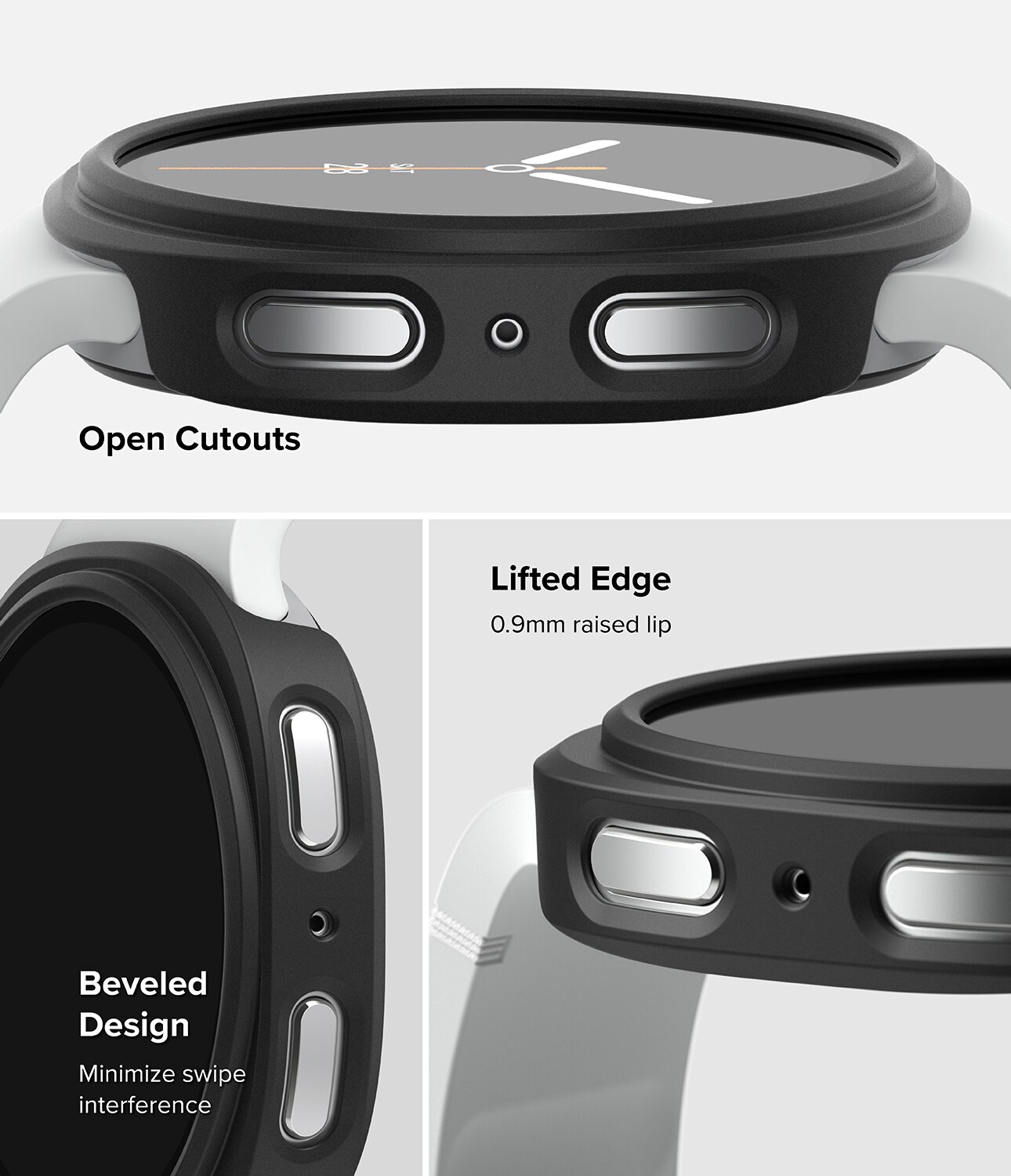Slim Case (2-pack) Samsung Galaxy Watch 8 40mm Matte Black & Clear