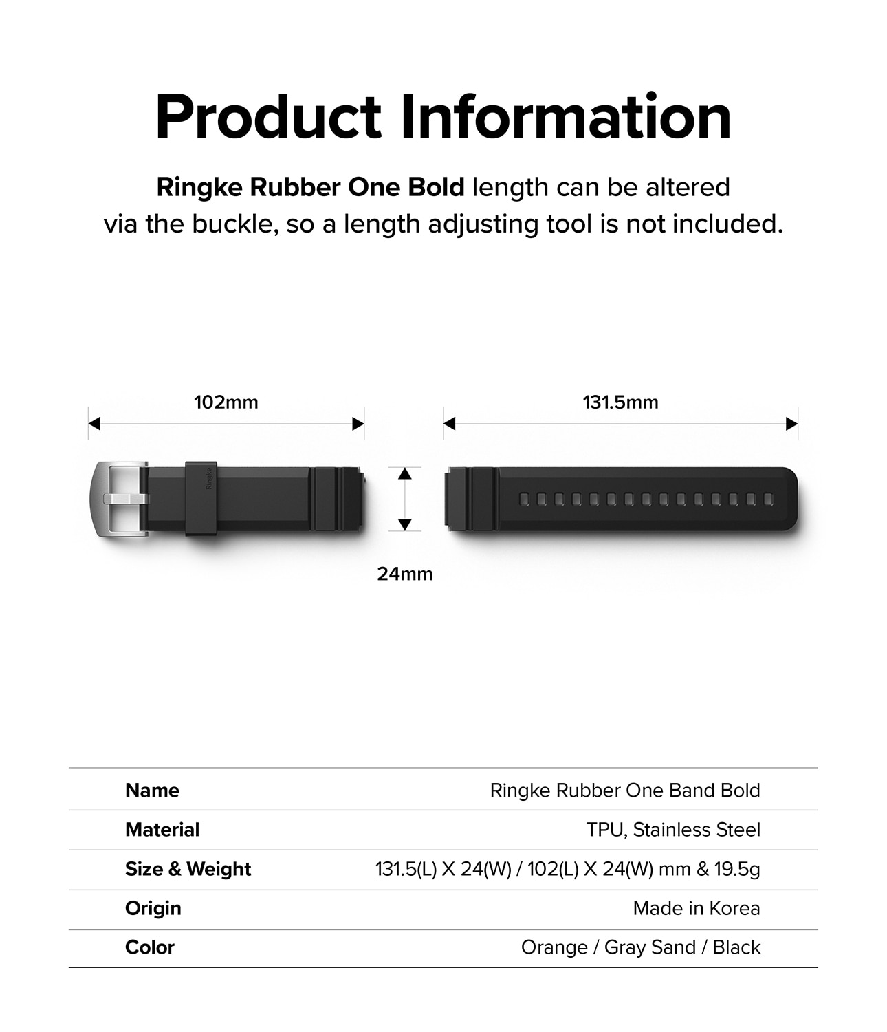Rubber One Bold Band Samsung Galaxy Watch 4 40mm Black