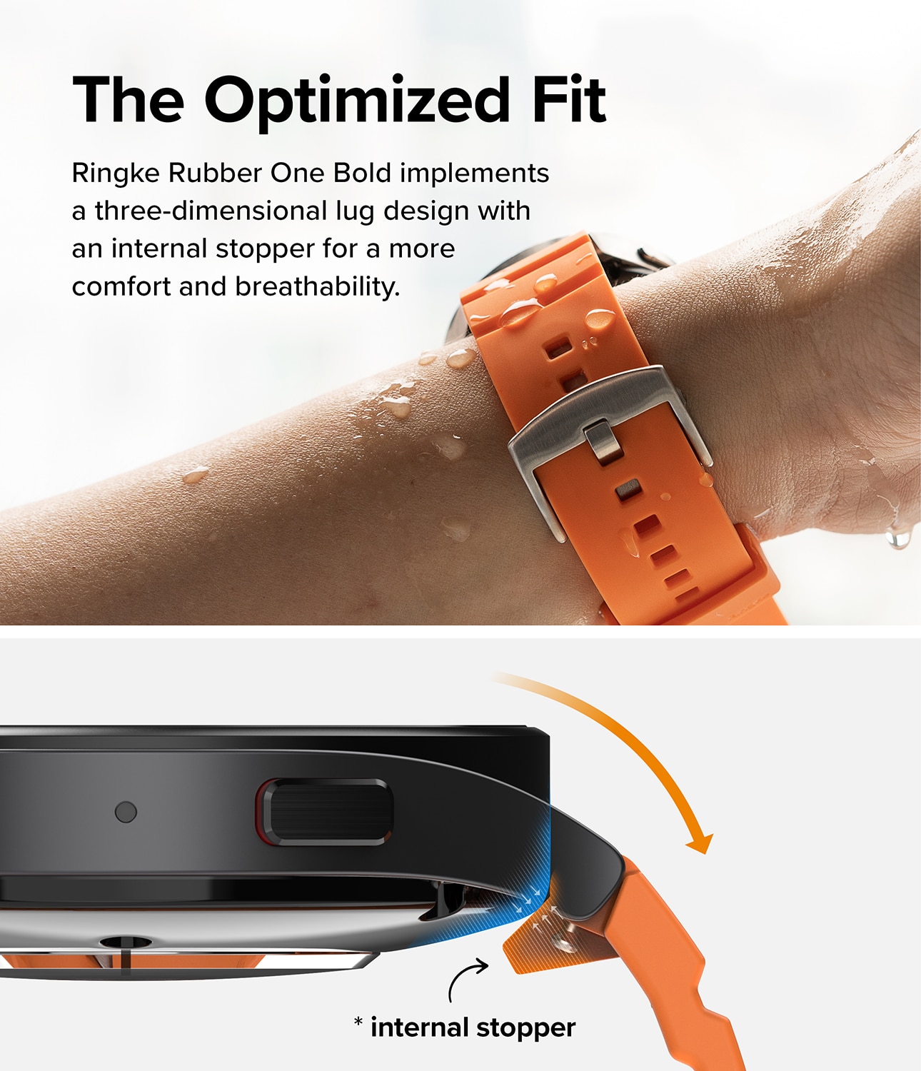 Rubber One Bold Band Withings Steel HR 40mm Orange