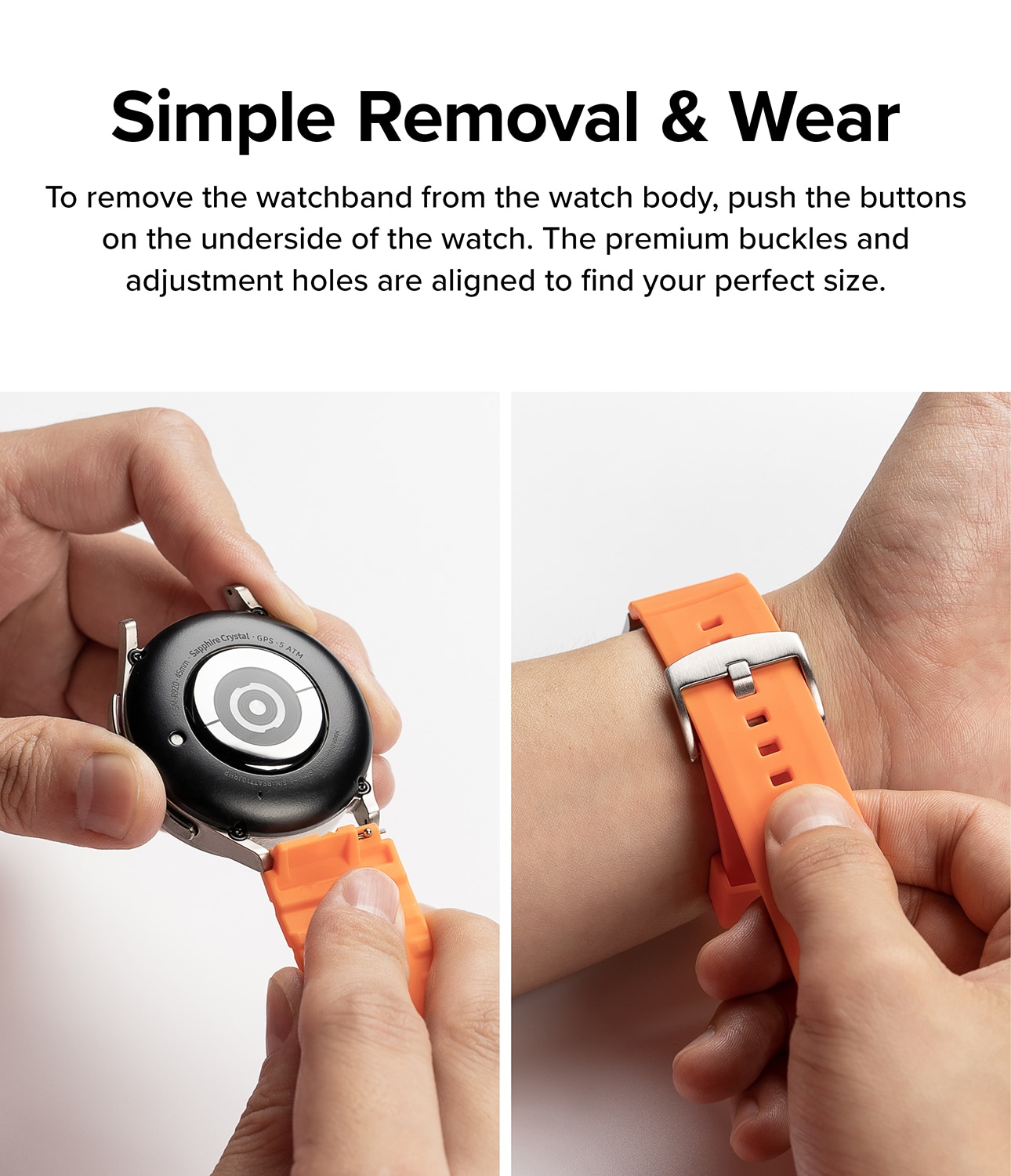 Rubber One Bold Band Withings Steel HR 40mm Orange