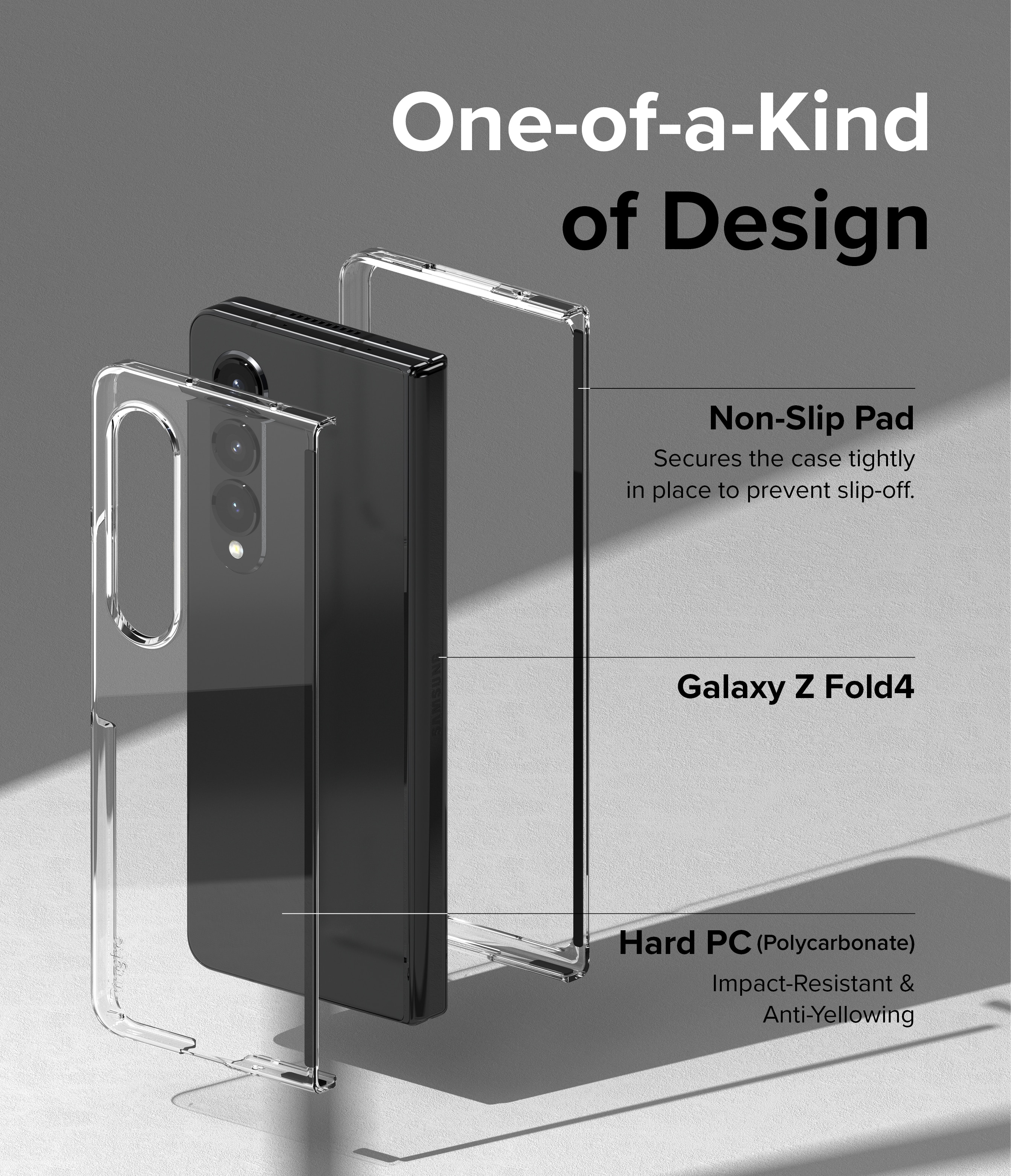 Slim Case Samsung Galaxy Z Fold 4 Gjennomsiktig