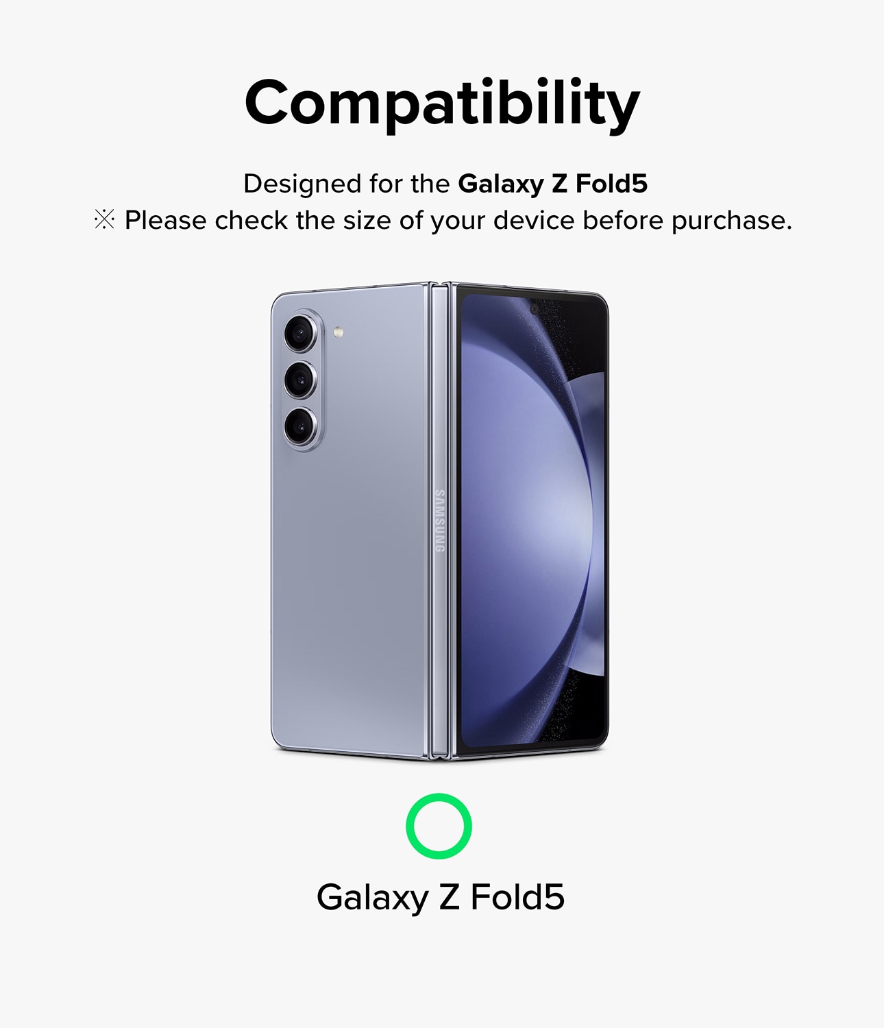 Camera Lens Frame Glass Samsung Galaxy Z Fold 5 Svart