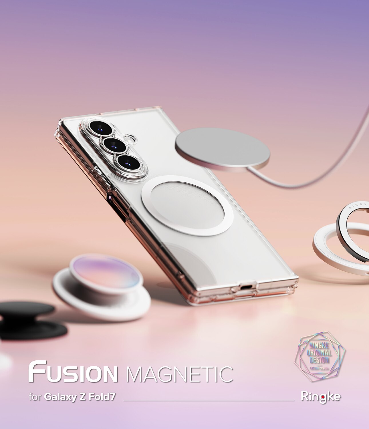 Fusion Magnetic Case Samsung Galaxy Z Fold 7 Matte Clear