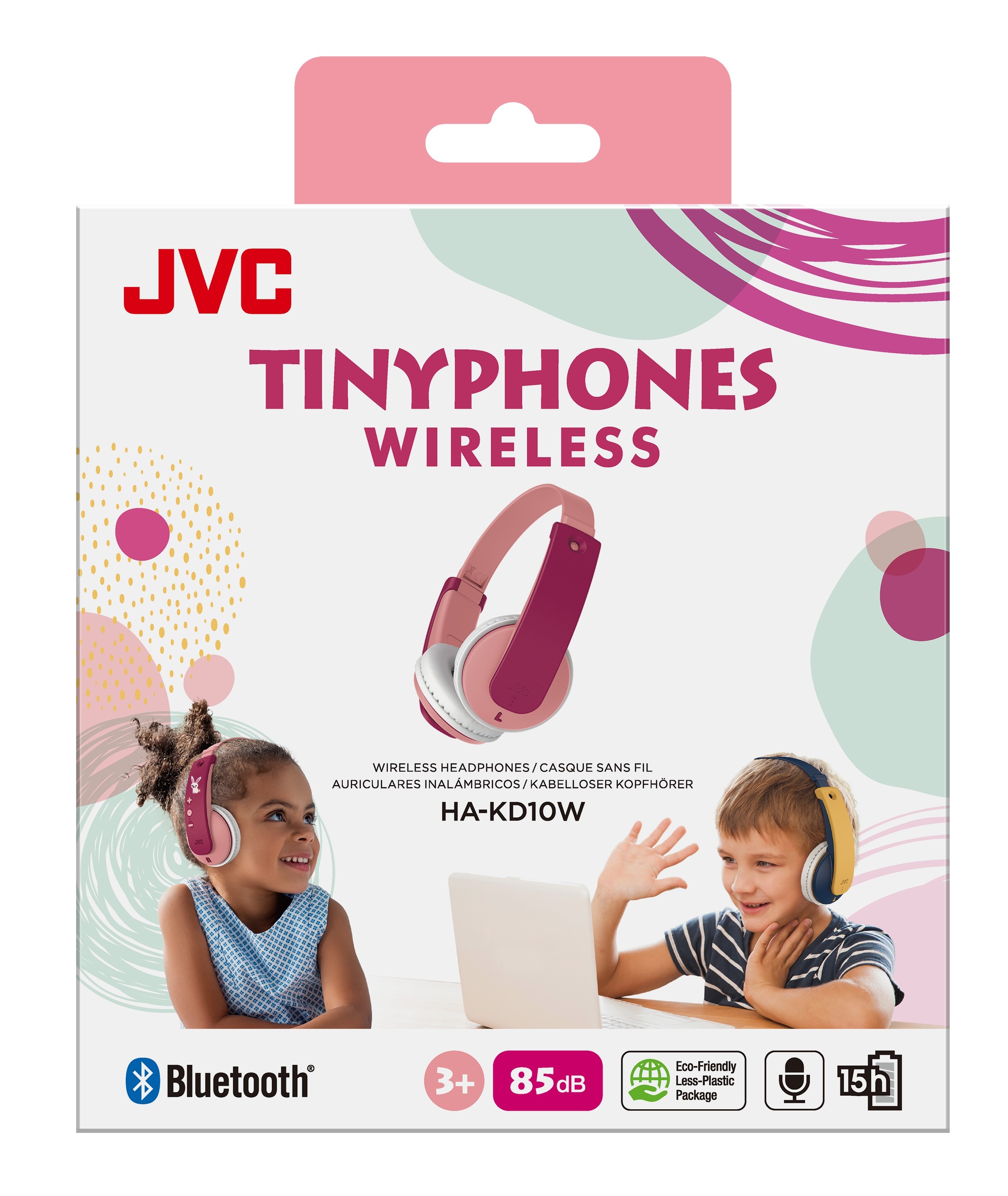 Tinyphones On-Ear Wireless Barnehodetelefon rosa