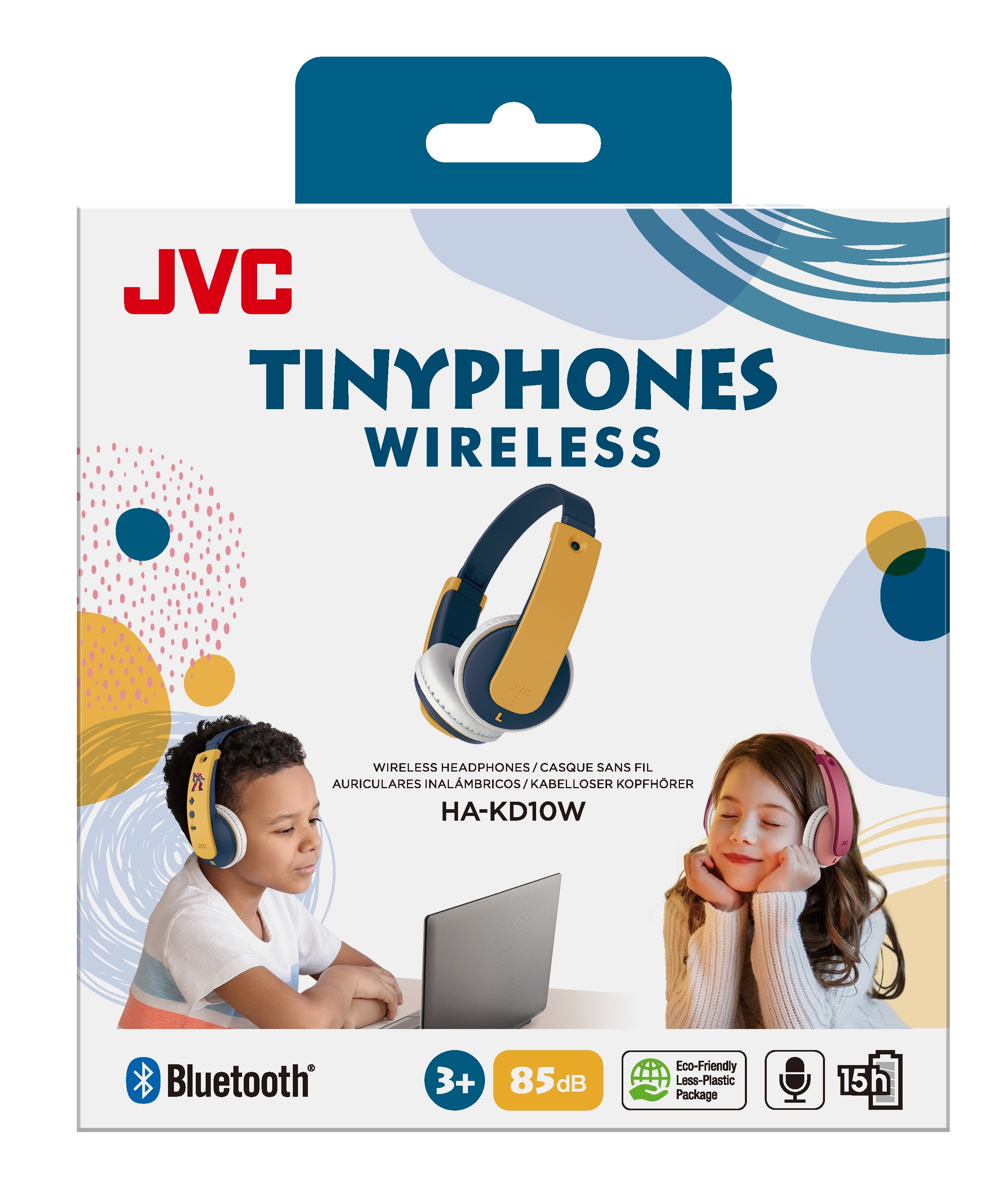 Tinyphones On-Ear Wireless Barnehodetelefon gul