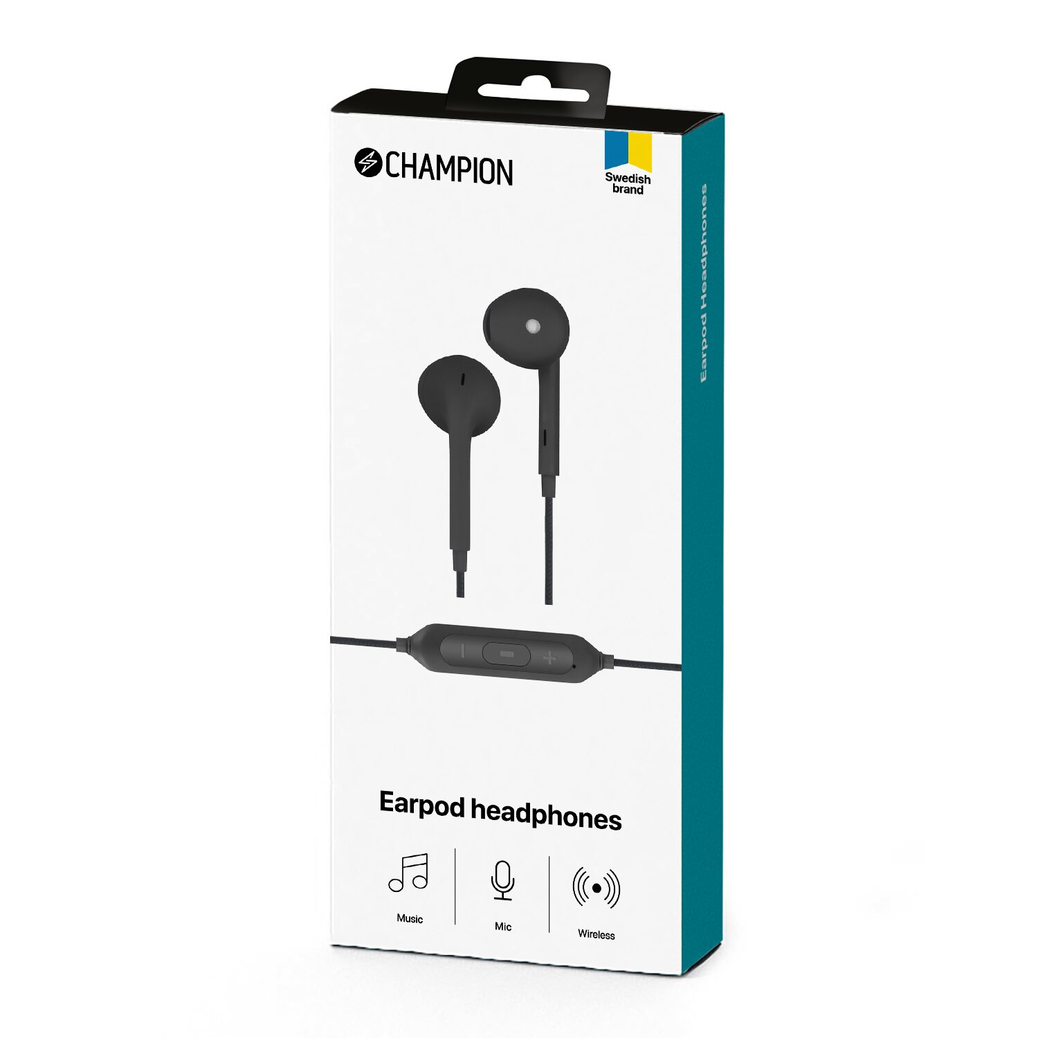 Wireless EarBud hodetelefon svart