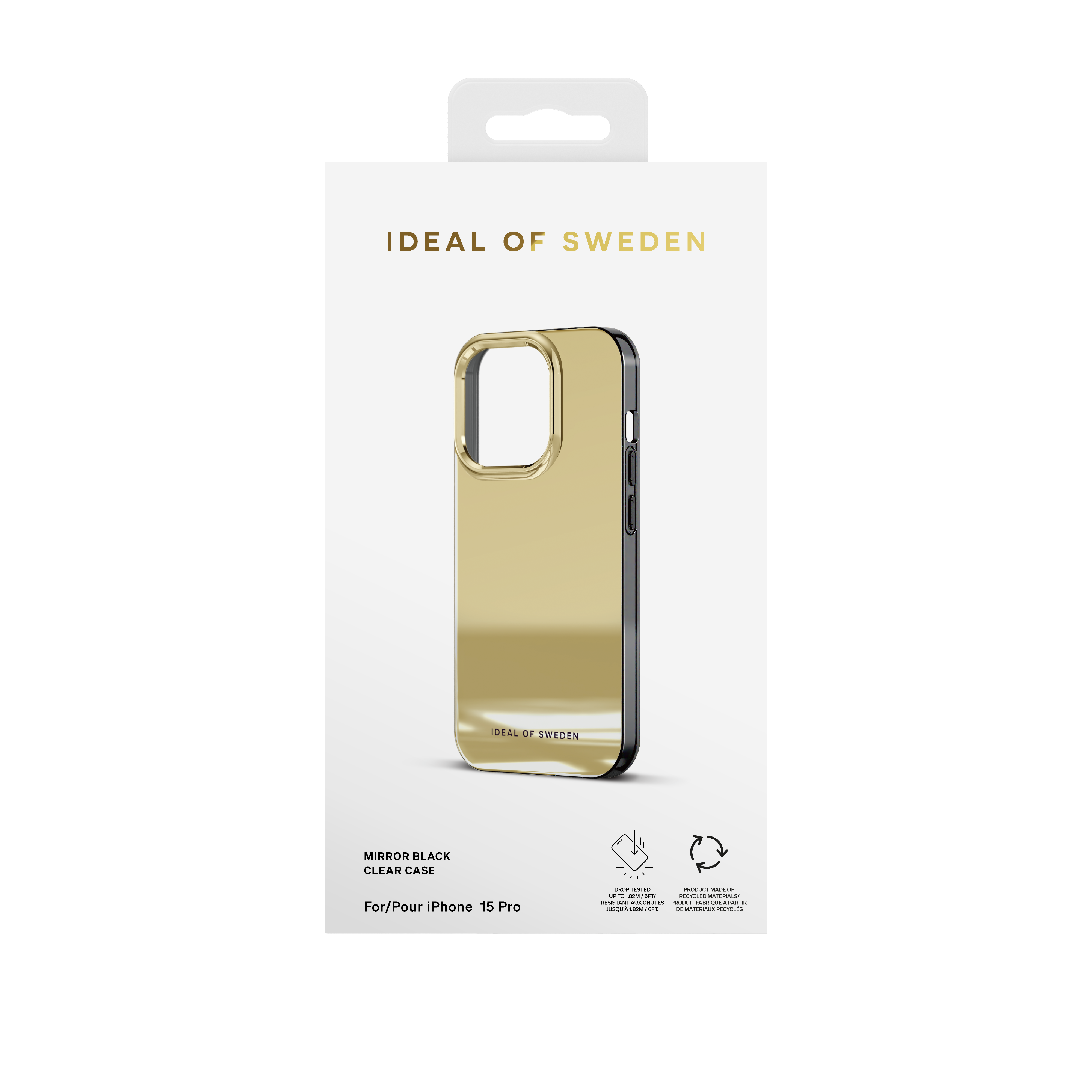 Clear Case iPhone 15 Pro  Mirror Gold
