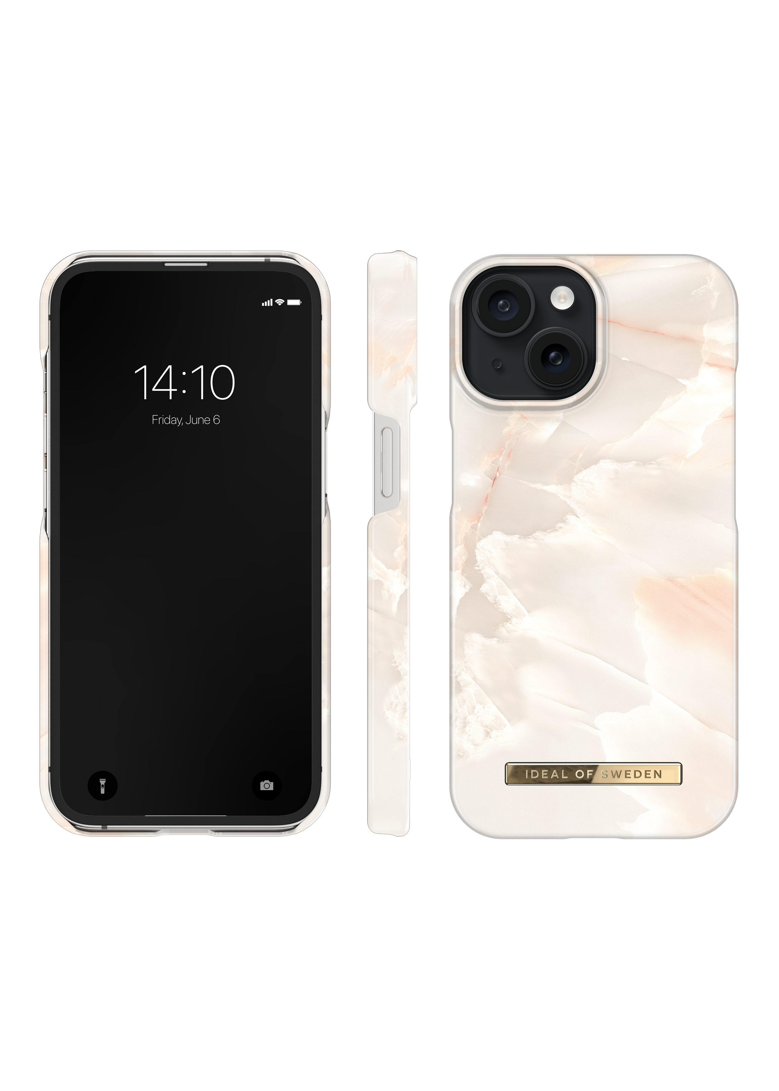 Fashion Deksel iPhone 15 Rose Pearl Marble