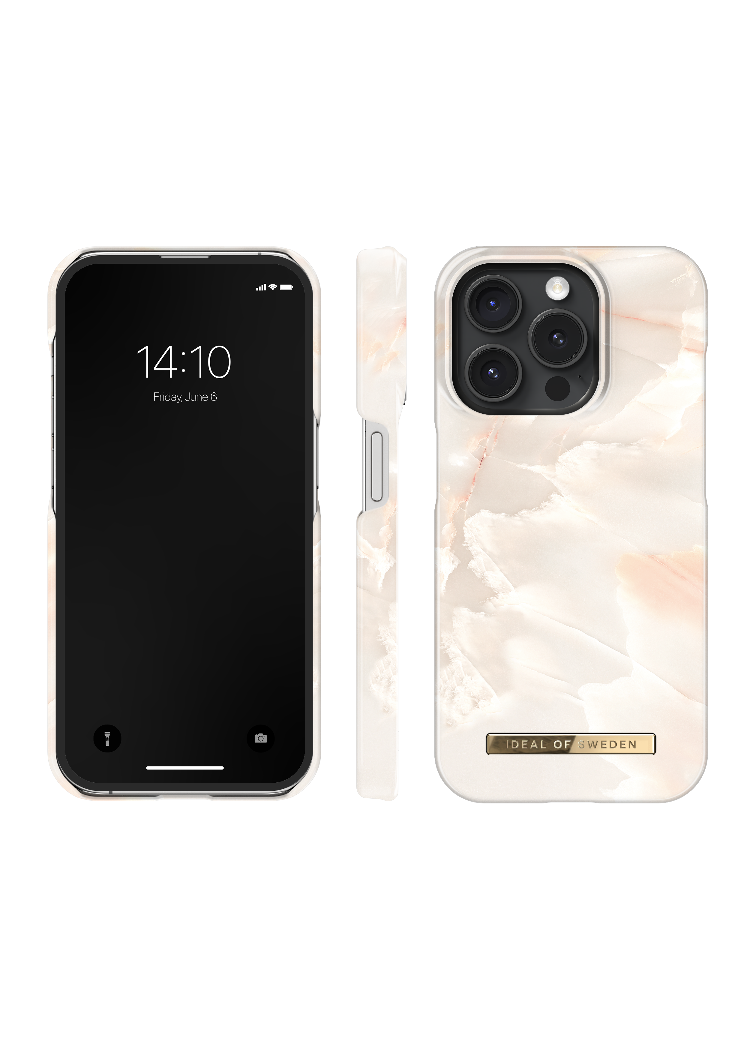 Fashion Deksel iPhone 15 Pro Rose Pearl Marble