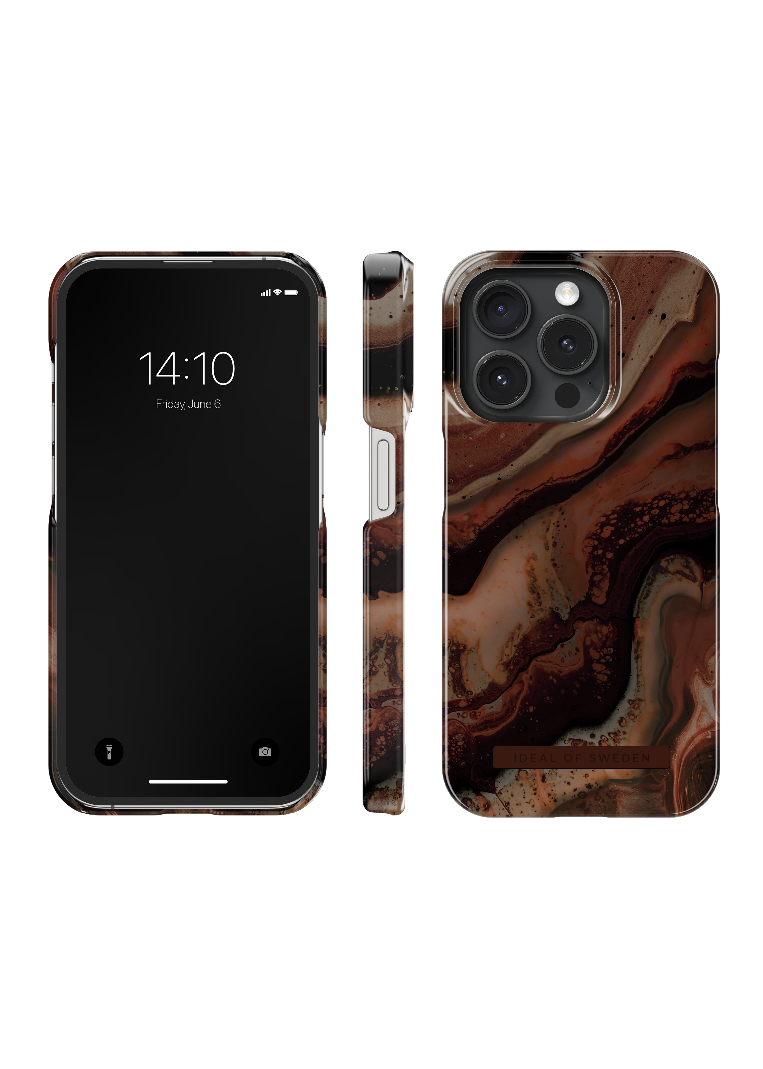 Fashion Deksel iPhone 15 Pro Dark Amber Marble