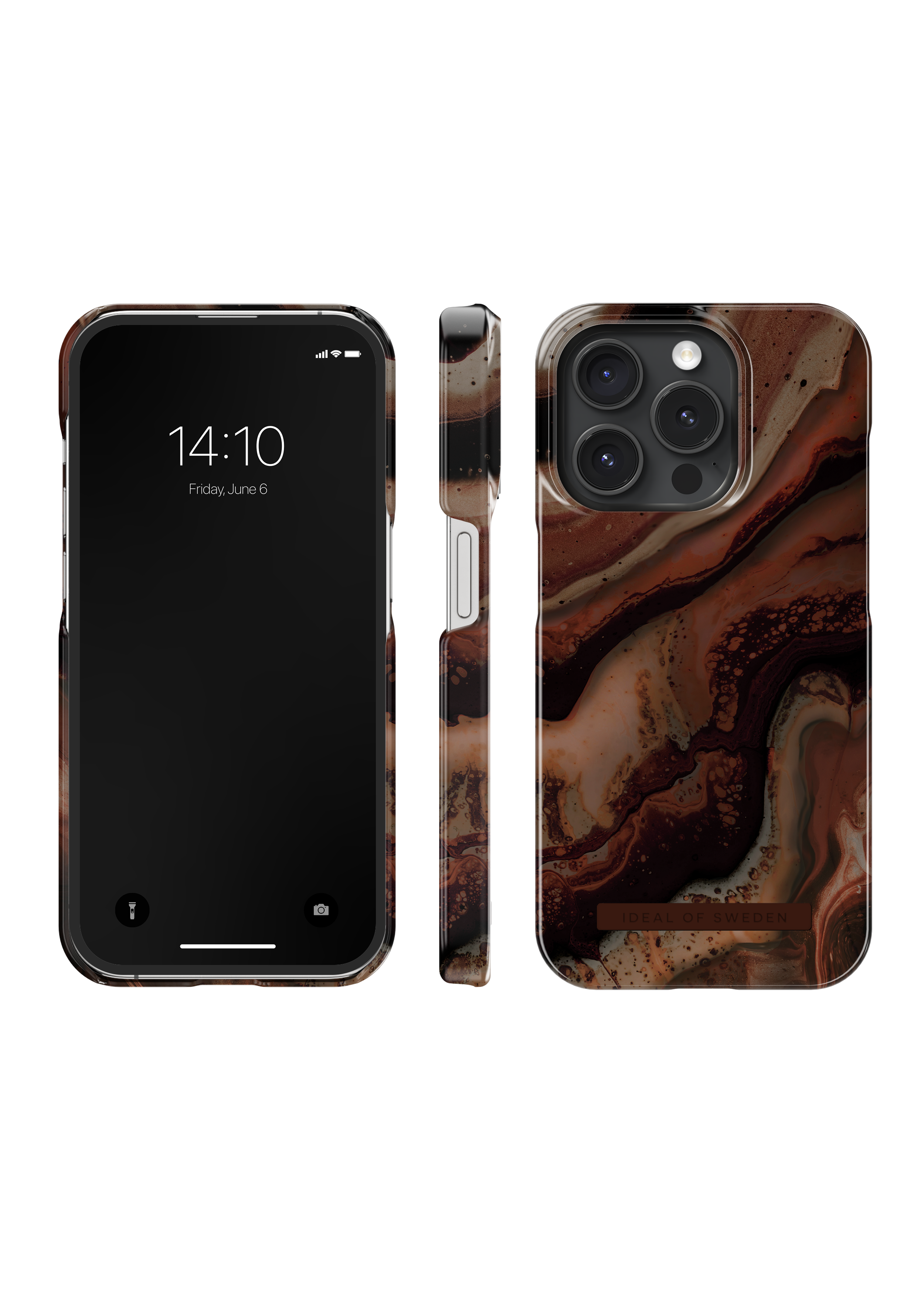 Fashion Deksel iPhone 15 Pro Max Dark Amber Marble