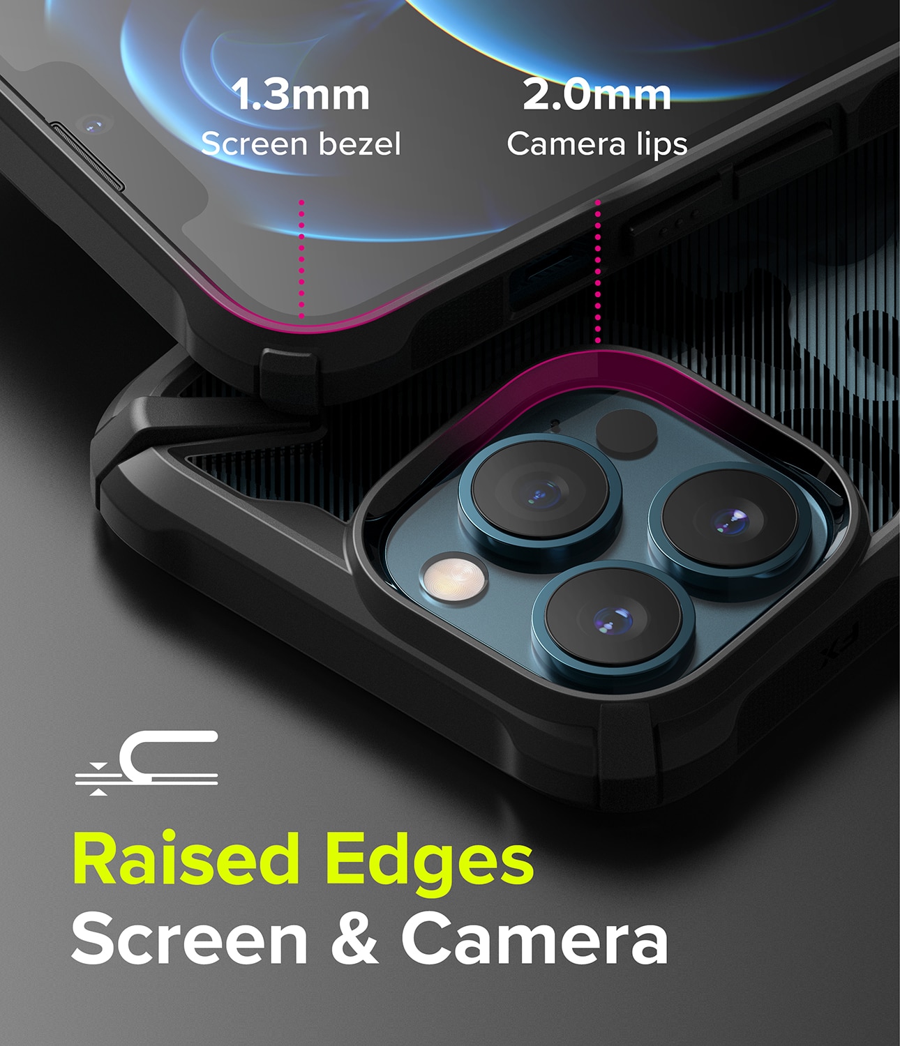 Fusion X Design Case iPhone 13 Pro Camo Black