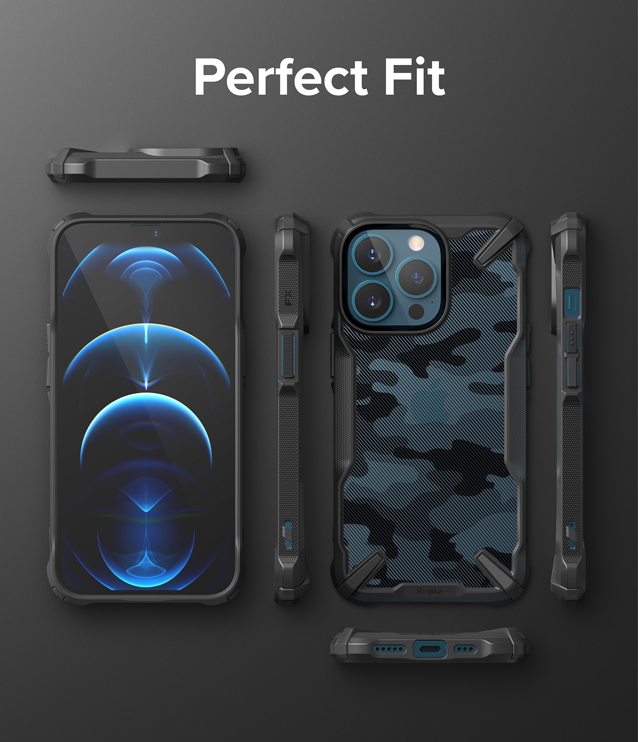Fusion X Design Case iPhone 13 Pro Camo Black