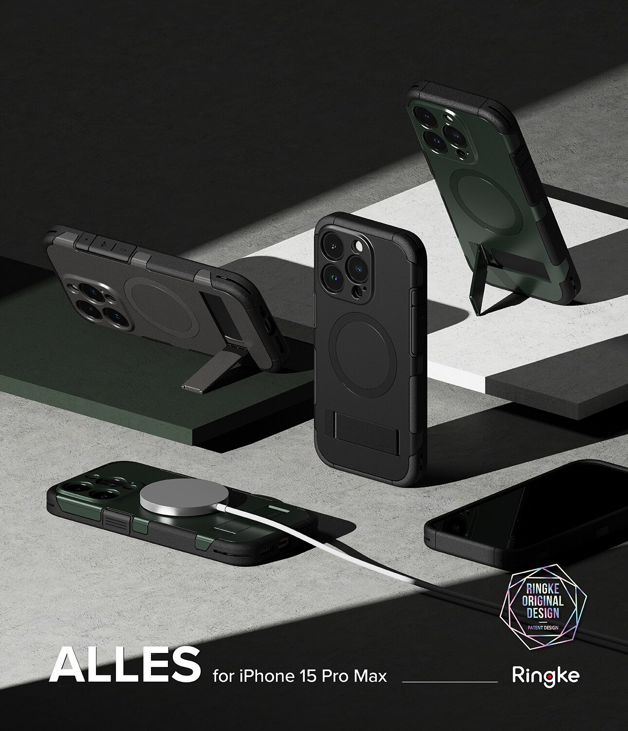 Alles Magnetic Case iPhone 15 Pro Max svart