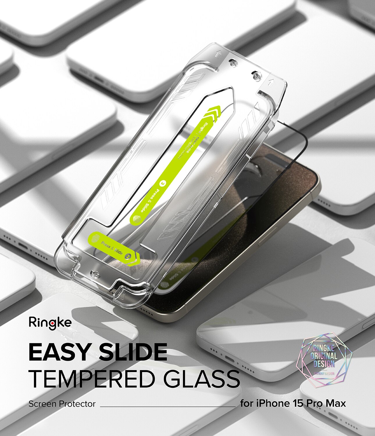 Ringke Easy Slide Glass (2-pack) iPhone 15 Pro Max