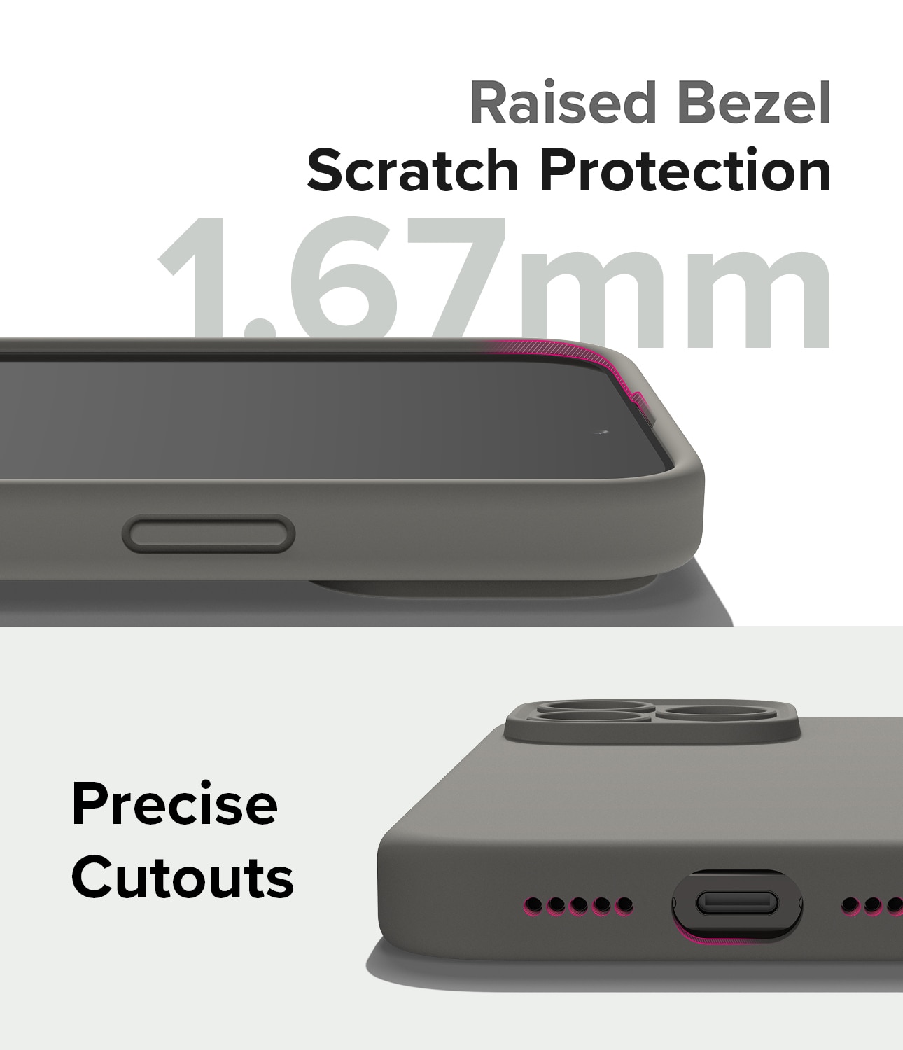 Silicone Magnetic Case iPhone 15 Pro Grå