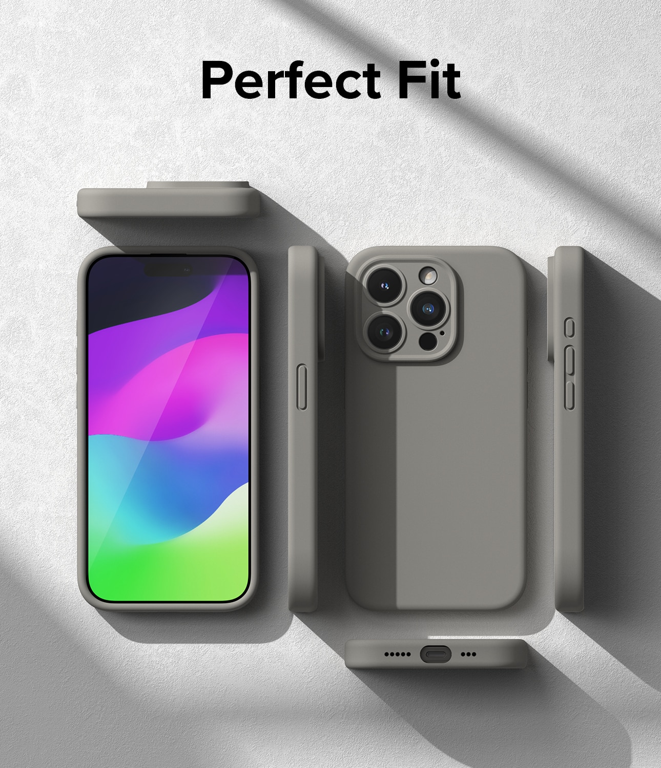 Silicone Magnetic Case iPhone 15 Pro Grå