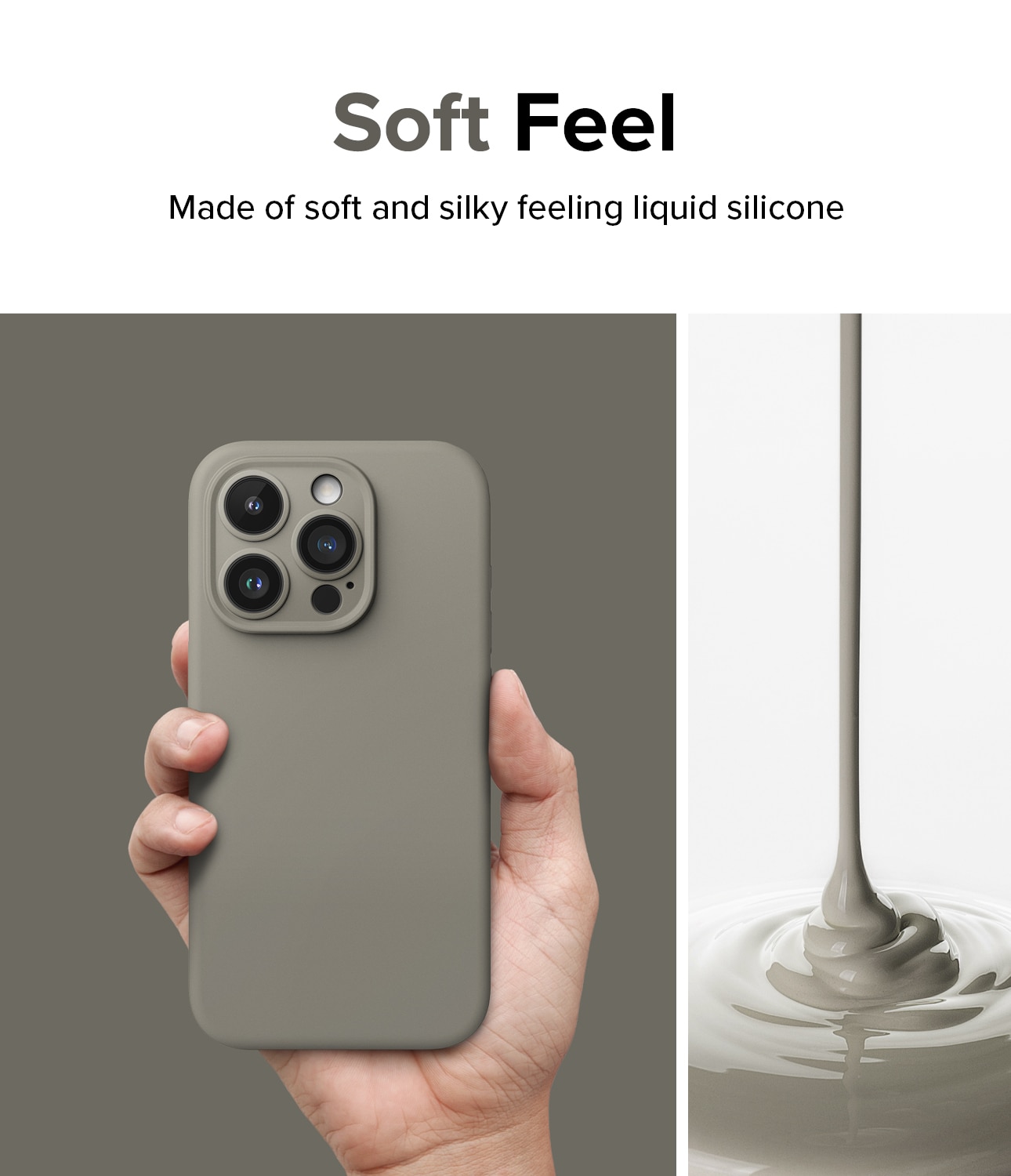 Silicone Magnetic Case iPhone 15 Pro Gray