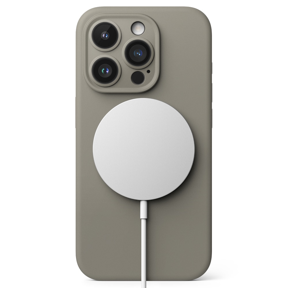 Silicone Magnetic Case iPhone 15 Pro Grå