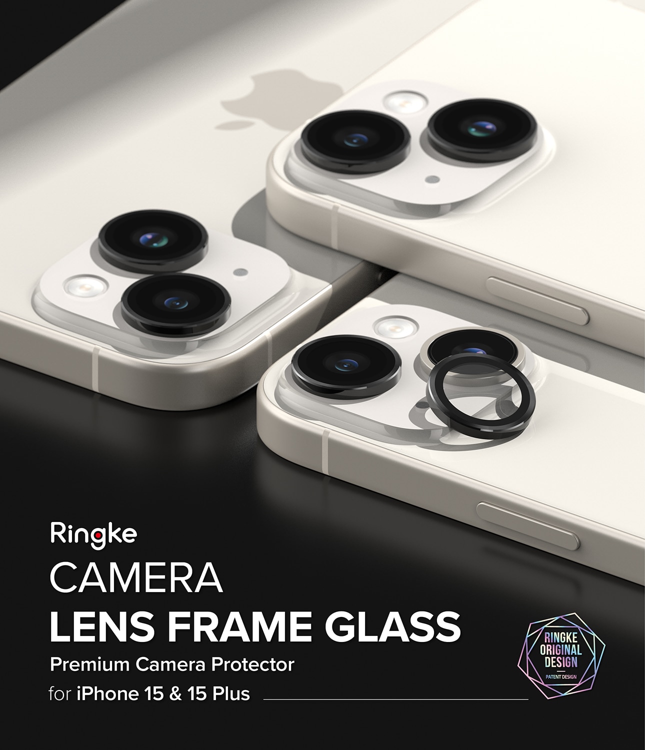 Camera Lens Frame Glass iPhone 15 Black