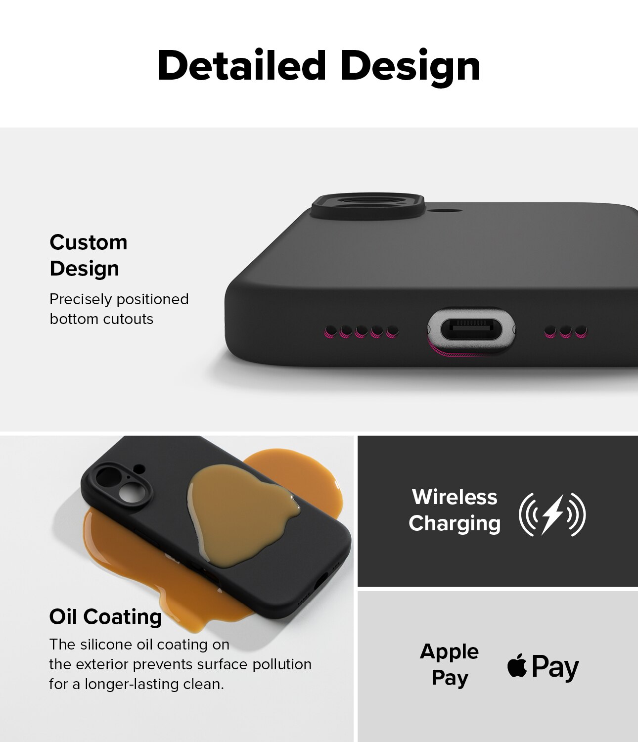 Silicone Magnetic Case iPhone 16 Black
