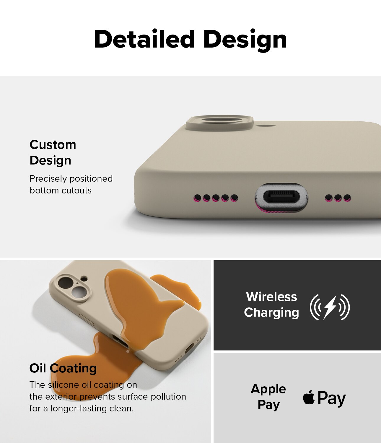 Silicone Magnetic Case iPhone 16 Stone