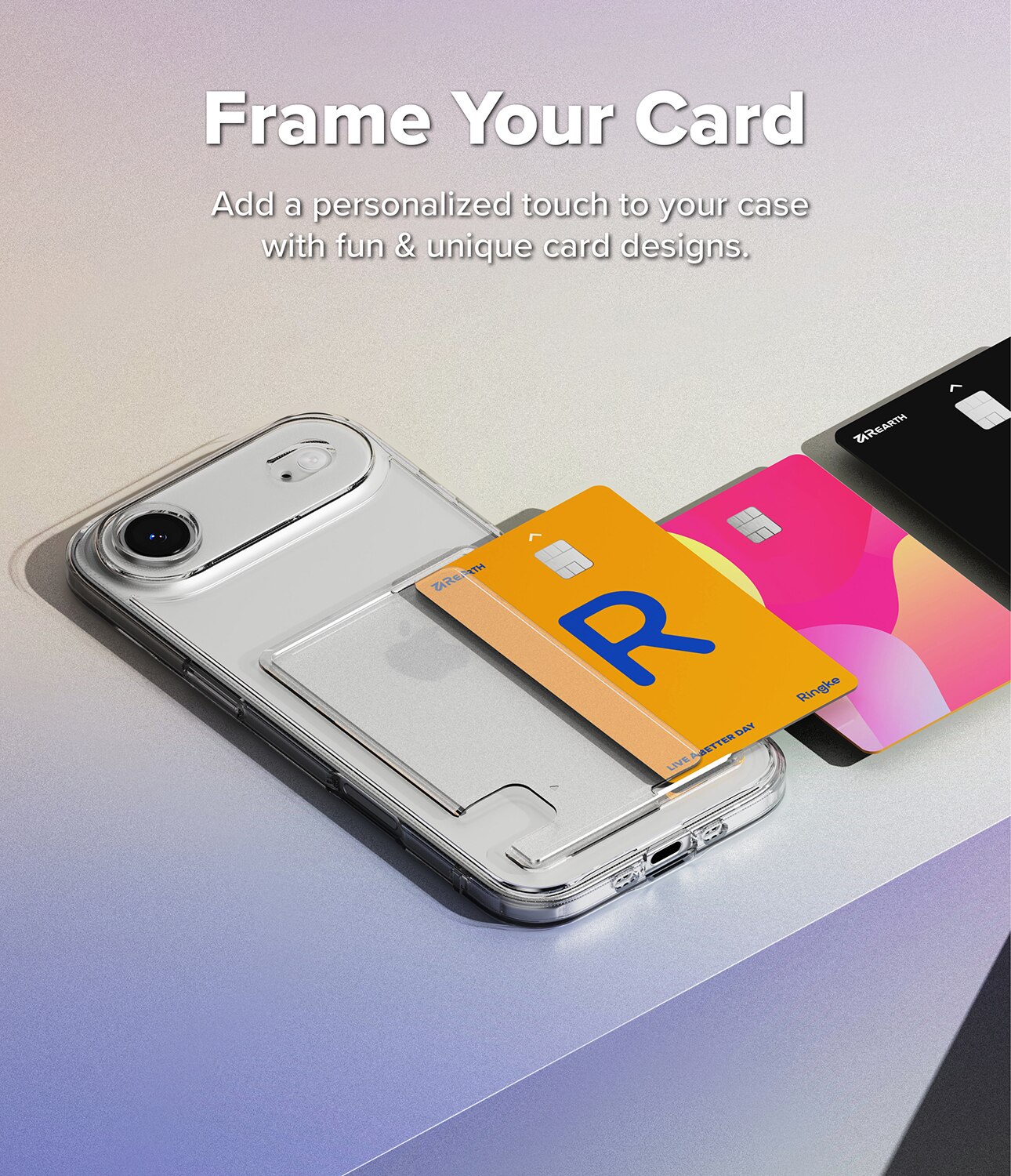 Fusion Card Case iPhone 17 Air Gjennomsiktig