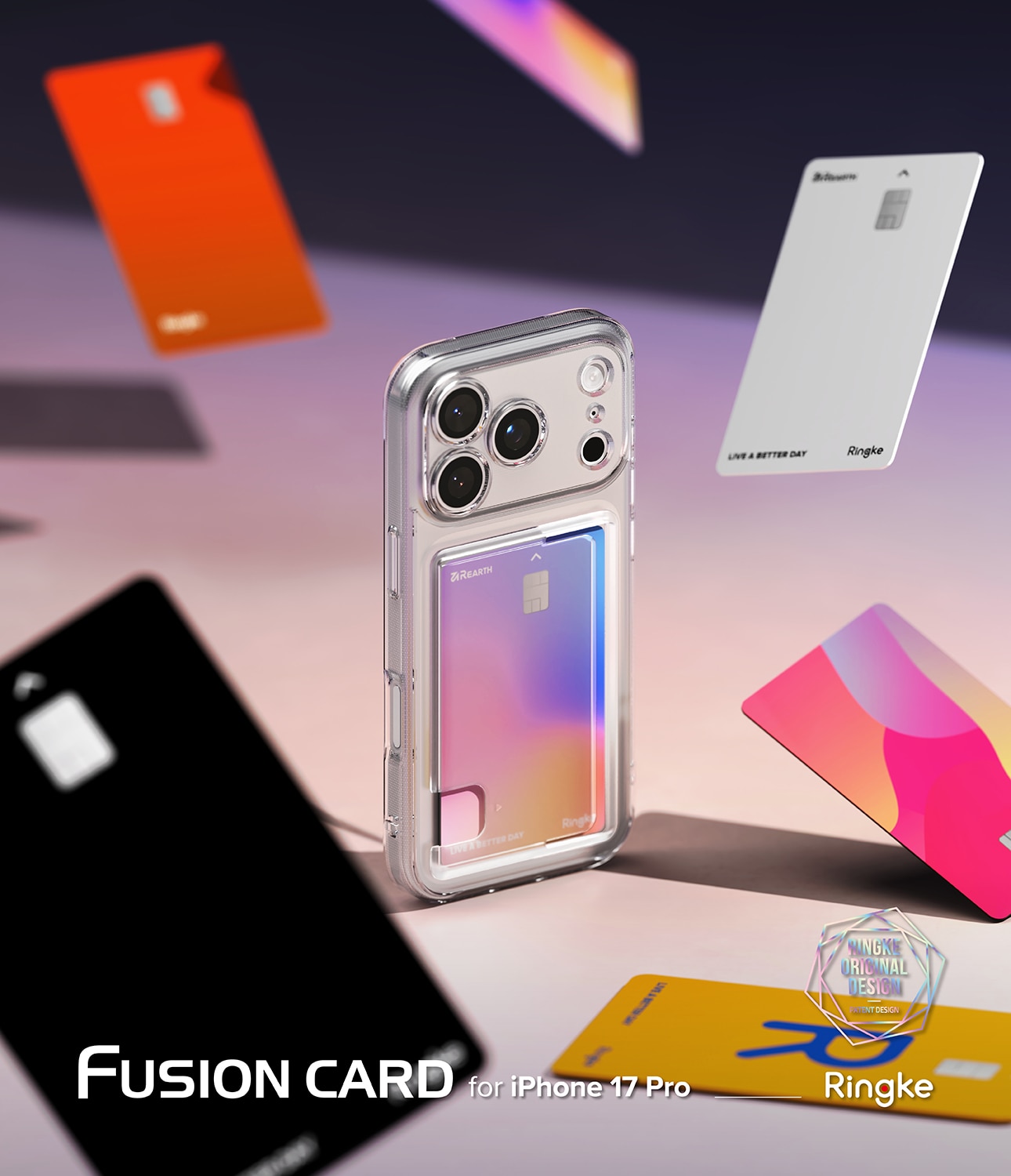 Fusion Card Case iPhone 17 Pro Max Gjennomsiktig