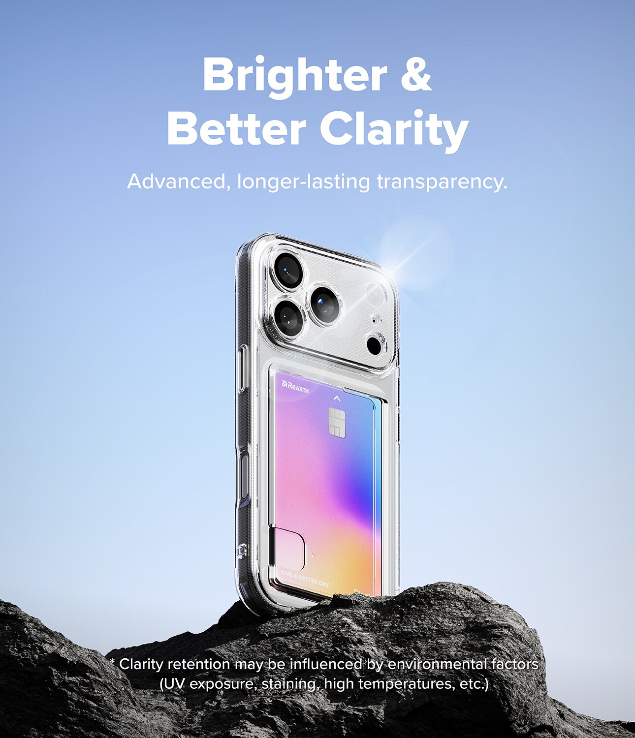 Fusion Card Case iPhone 17 Pro Max Gjennomsiktig