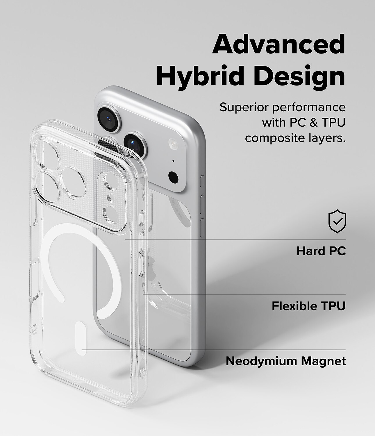 Fusion Magnetic Case iPhone 17 Pro Max Gjennomsiktig