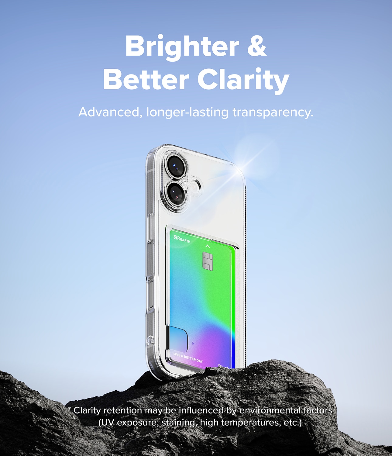 Fusion Card Case iPhone 17 Gjennomsiktig