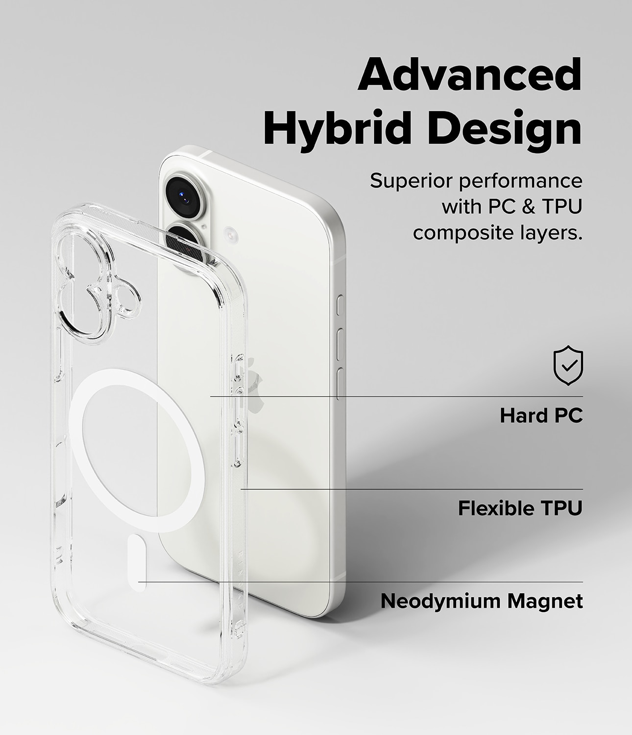 Fusion Magnetic Case iPhone 17 Gjennomsiktig