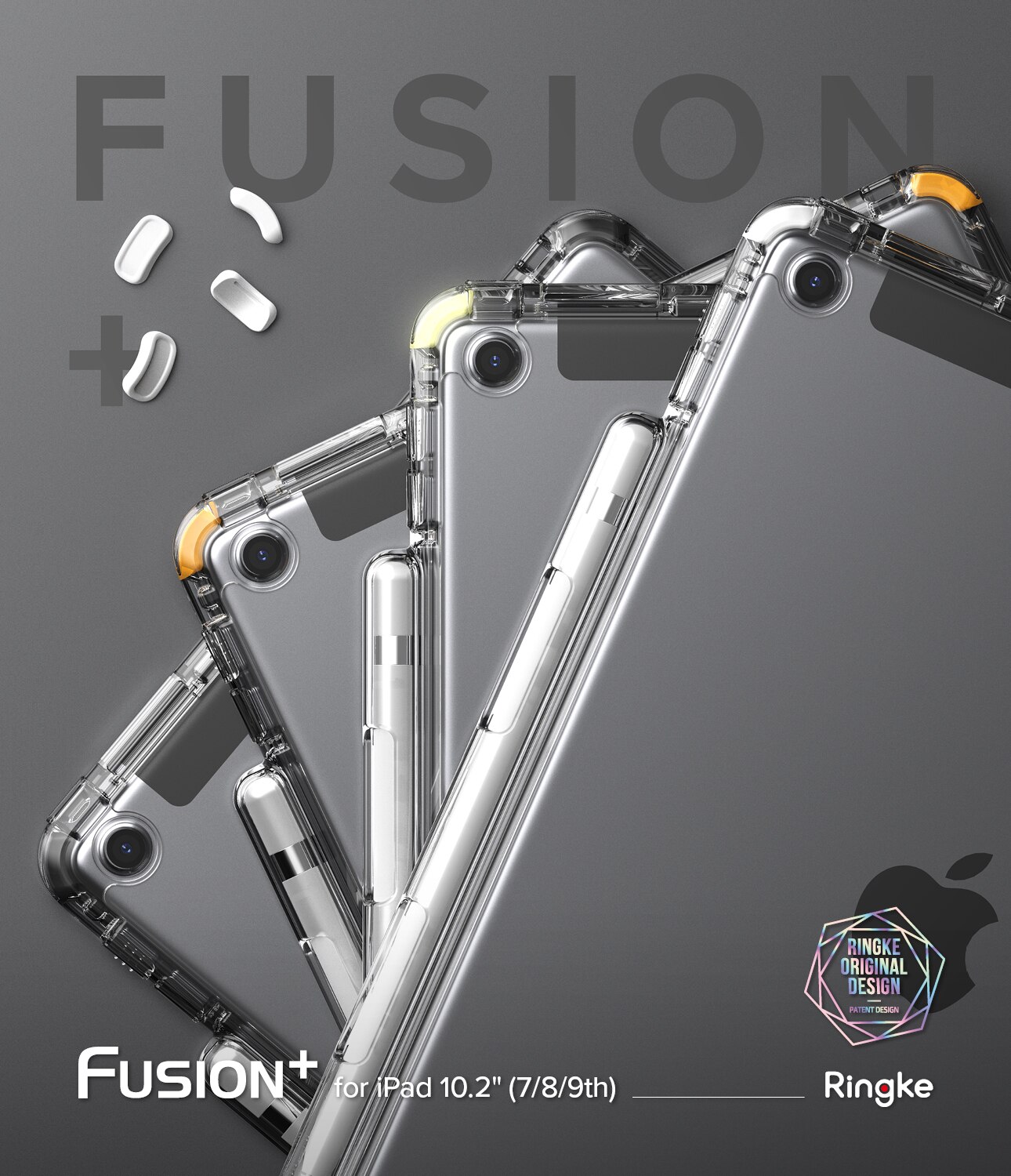 Fusion Plus Case iPad 10.2 8th Gen (2020) White/Lime Glow