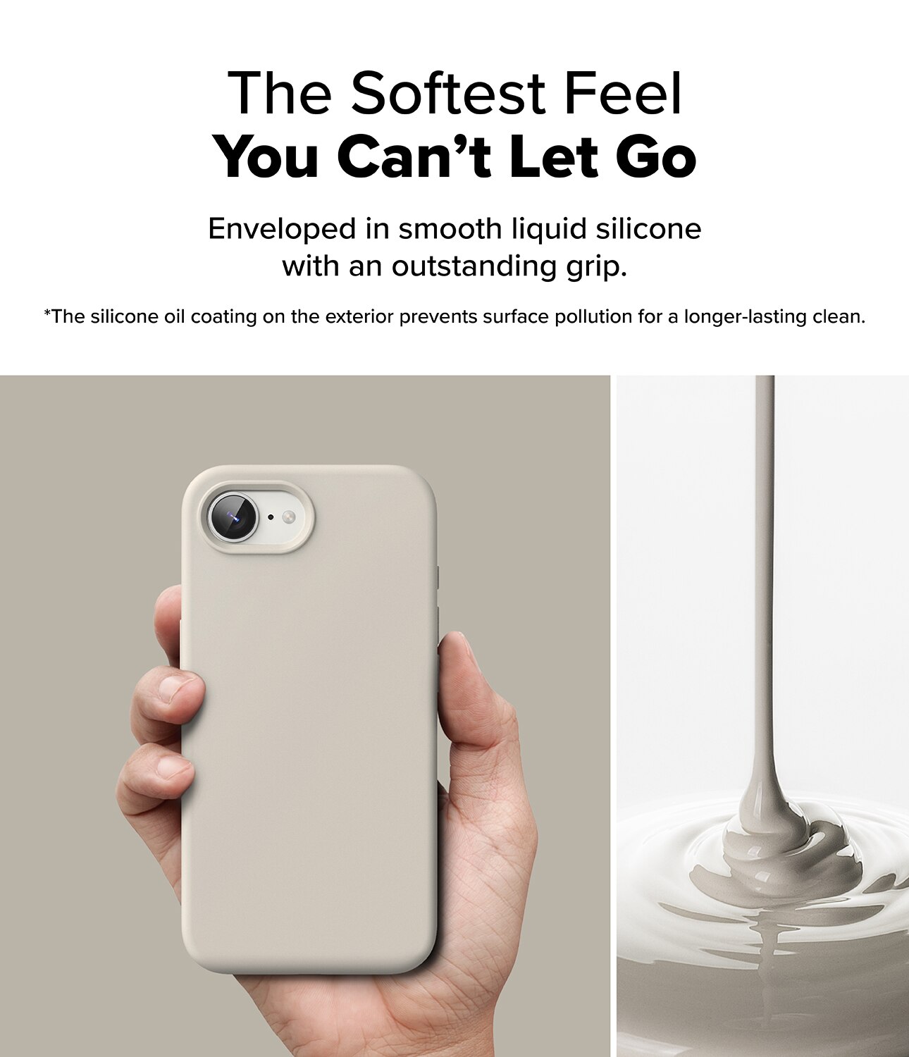 Silicone Magnetic Case iPhone 16e Stone