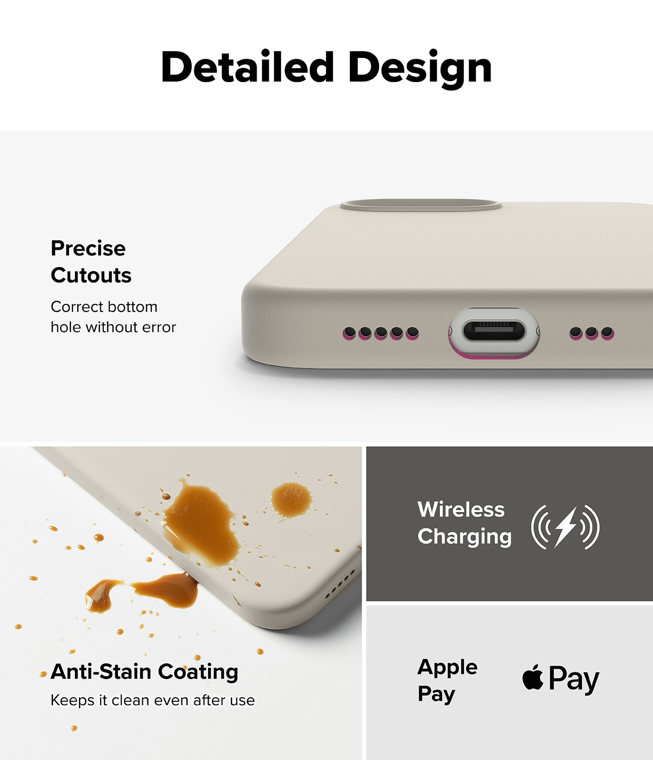 Silicone Magnetic Case iPhone 16e Stone