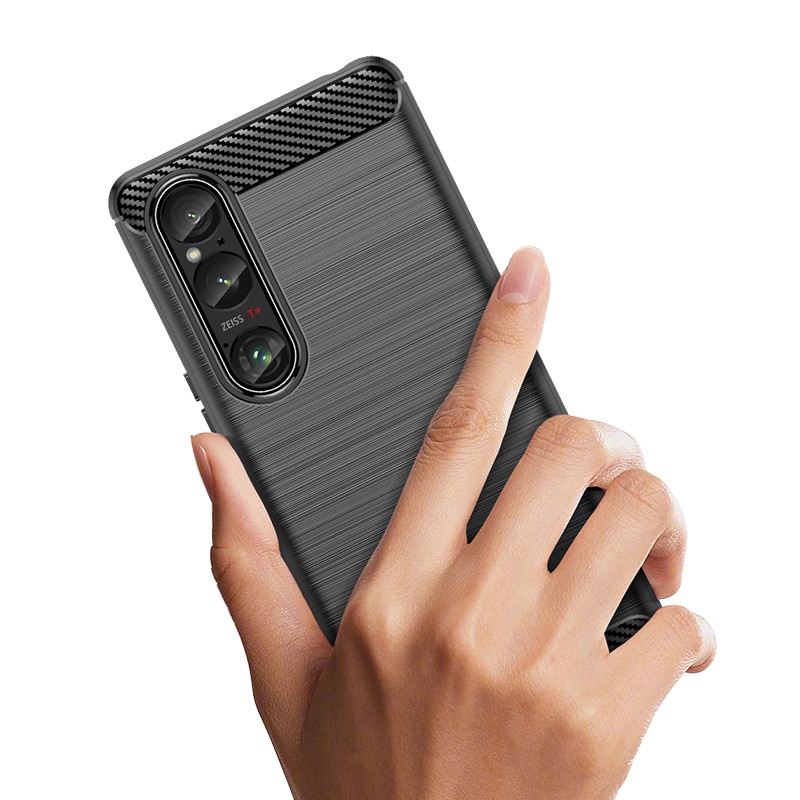 Sony Xperia 1 VI Deksel TPU Brushed Svart