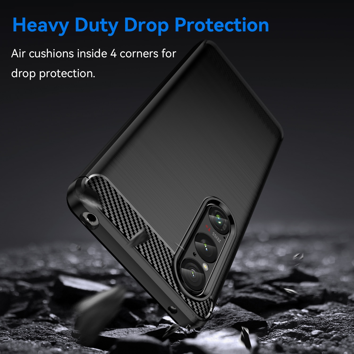 Sony Xperia 1 VI Deksel TPU Brushed Svart