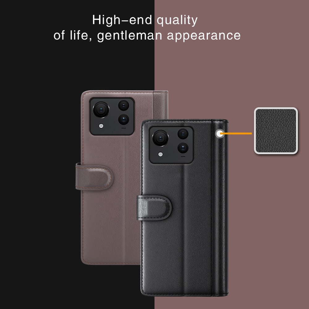 Ekte Lærveske Asus Zenfone 11 Ultra svart