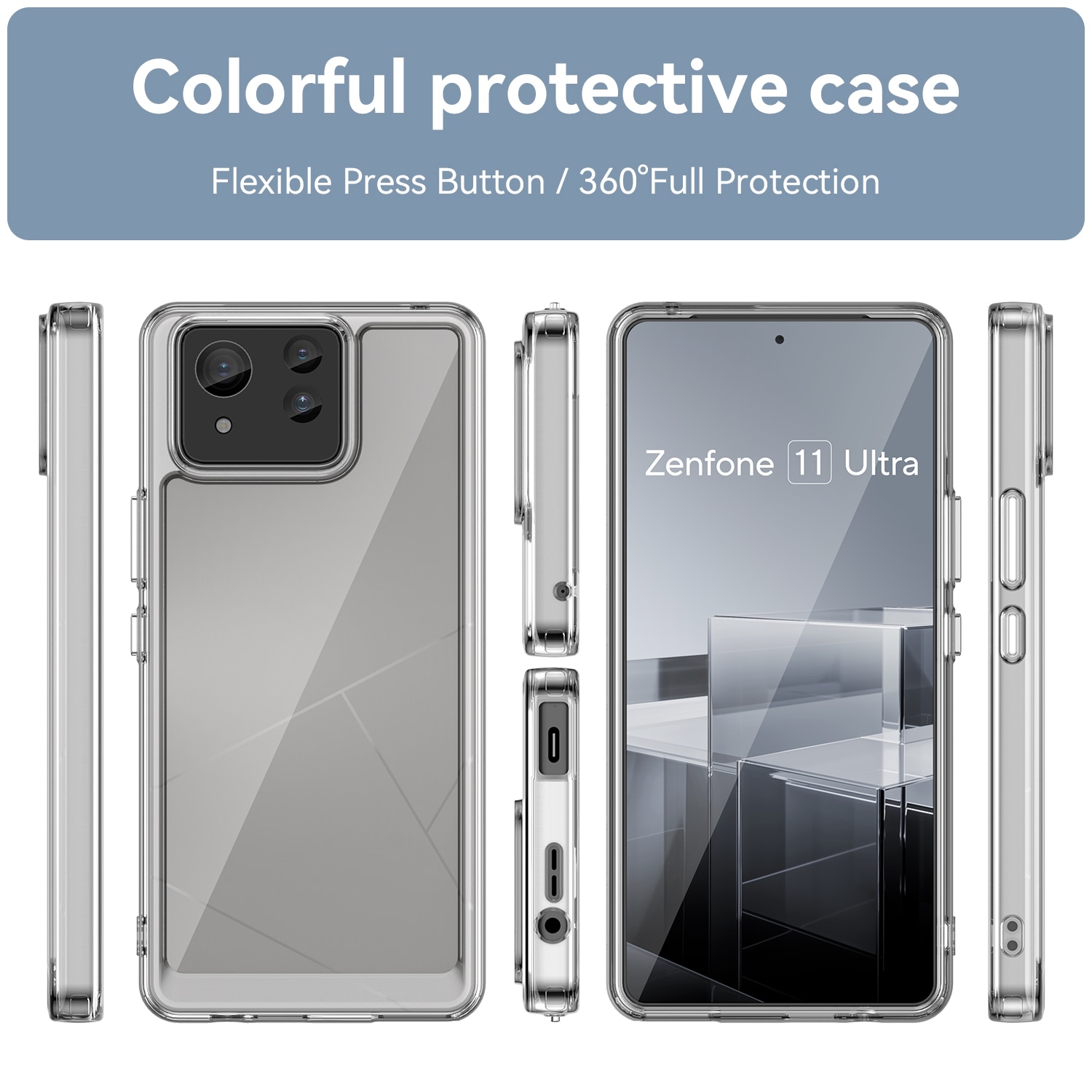 Crystal Hybrid Case Asus Zenfone 11 Ultra gjennomsiktig