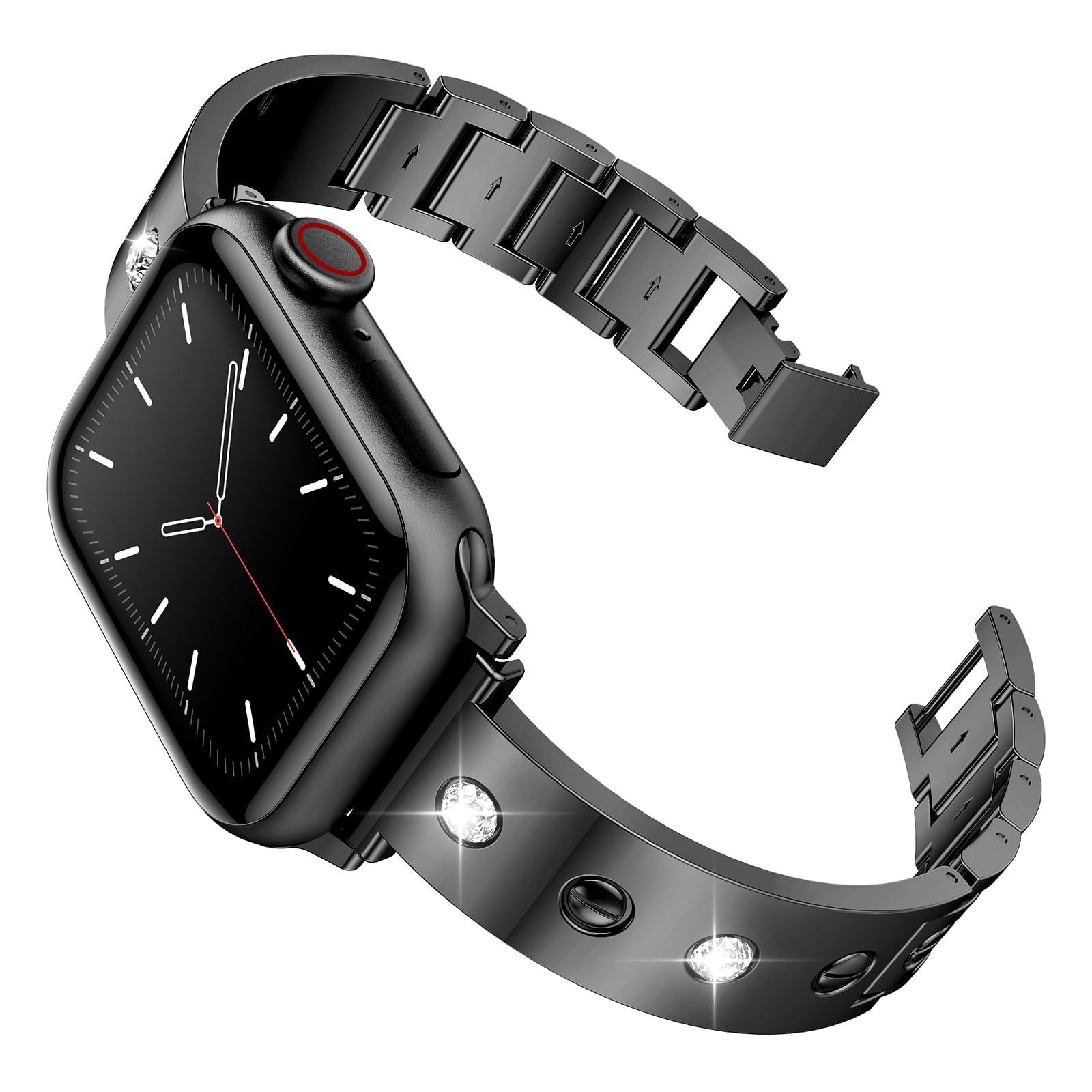 Bangle Diamond Bracelet Apple Watch 40mm svart