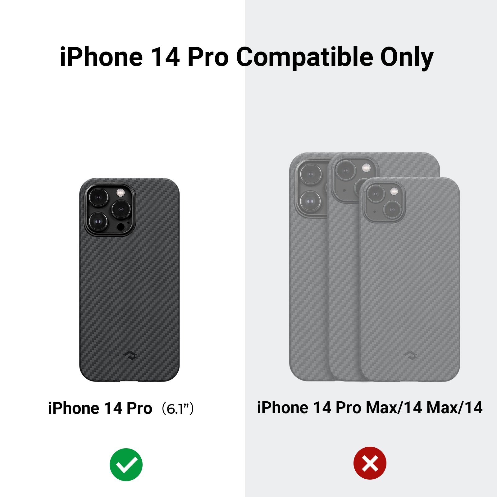 iPhone 14 Pro Deksel MagEZ Case 3 1500D Black/Grey