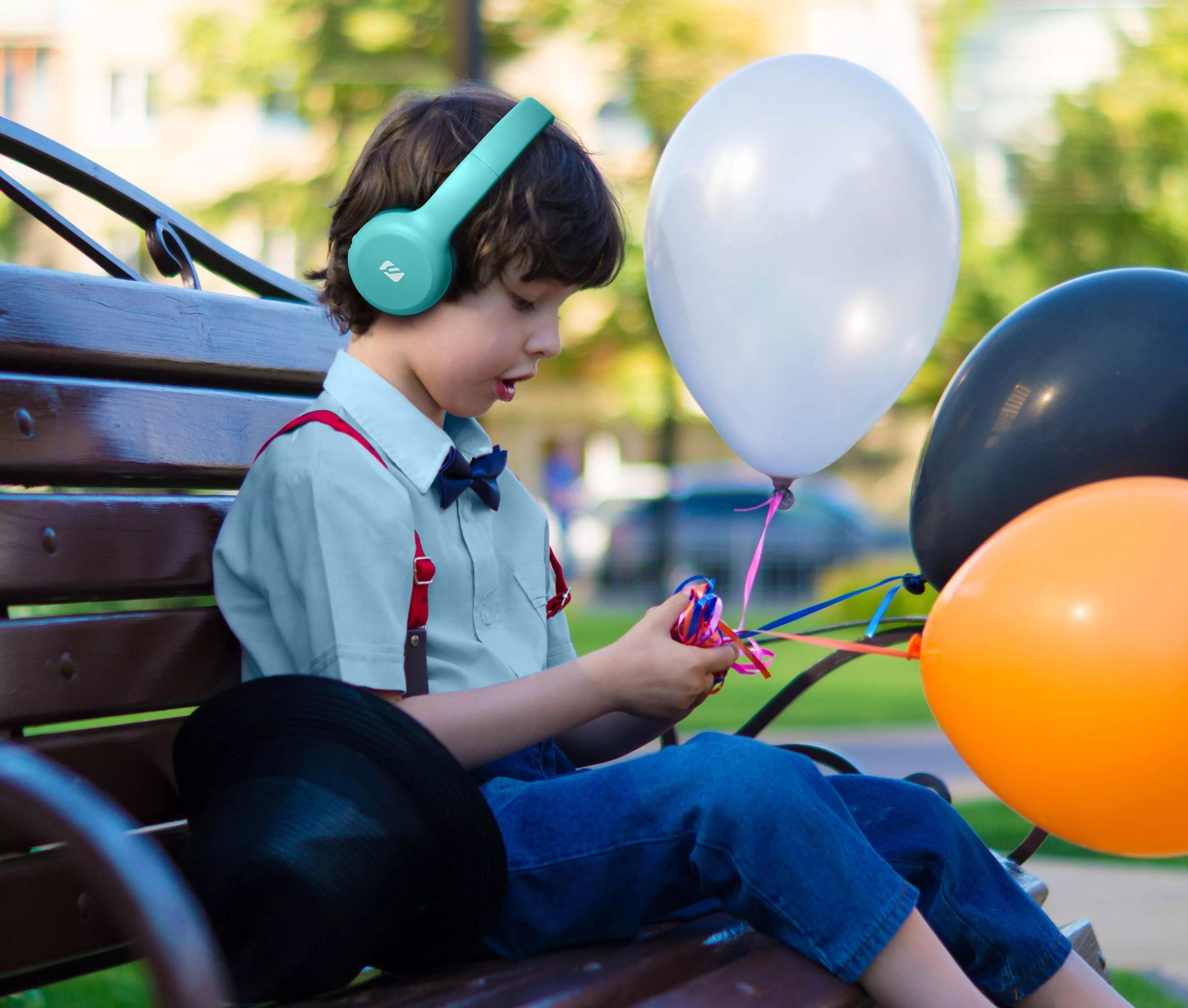 Bluetooth On-Ear Wireless Barnehodetelefon blå