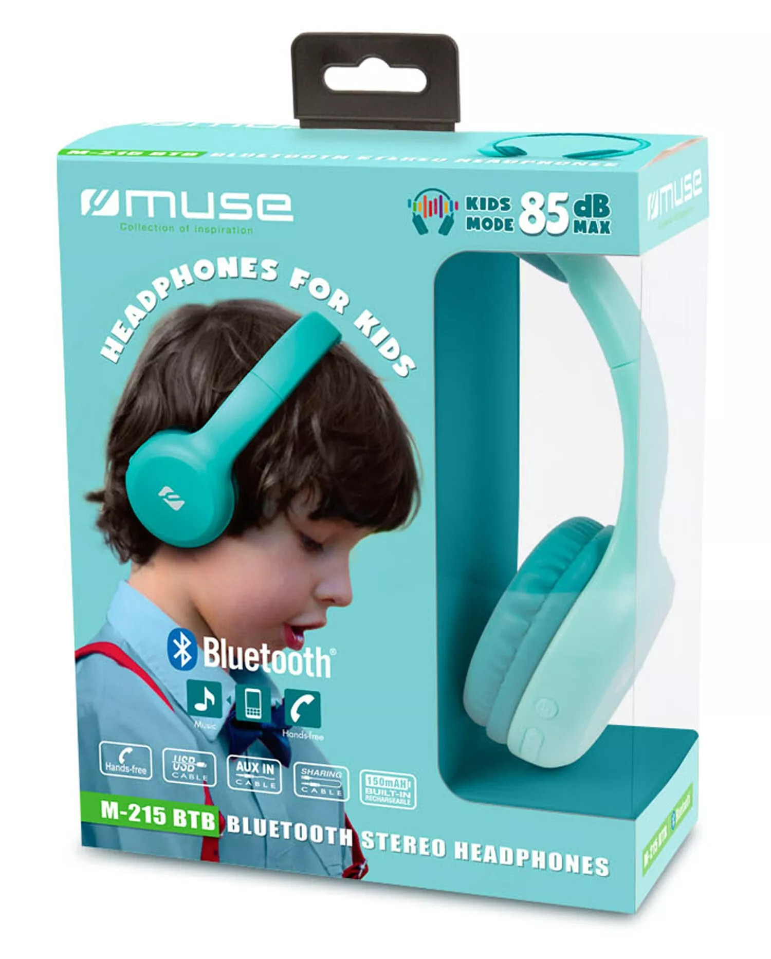 Bluetooth On-Ear Wireless Barnehodetelefon blå